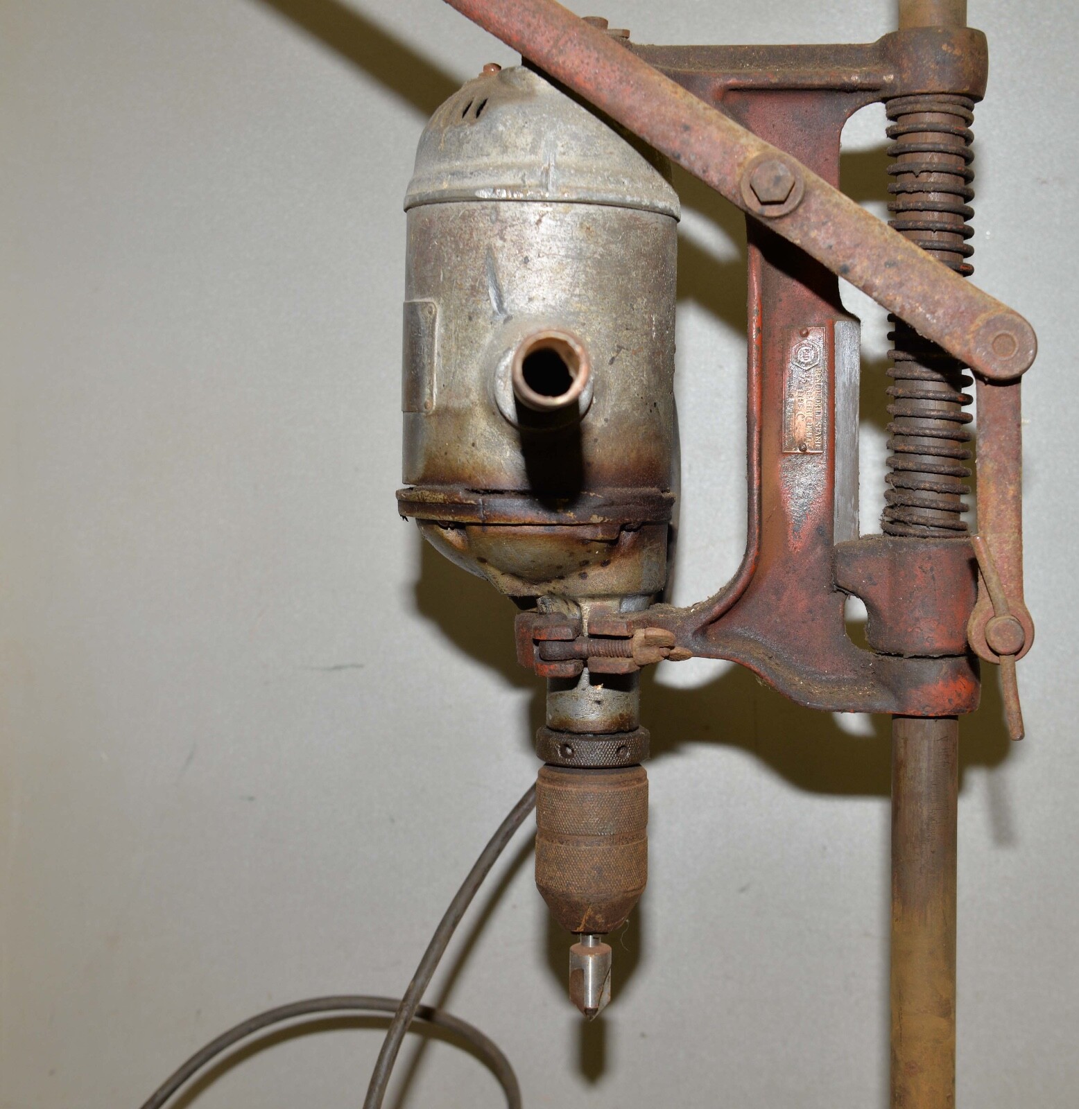 Huge bench drill press stand knife makers or blacksmith metal working tool 50 lb