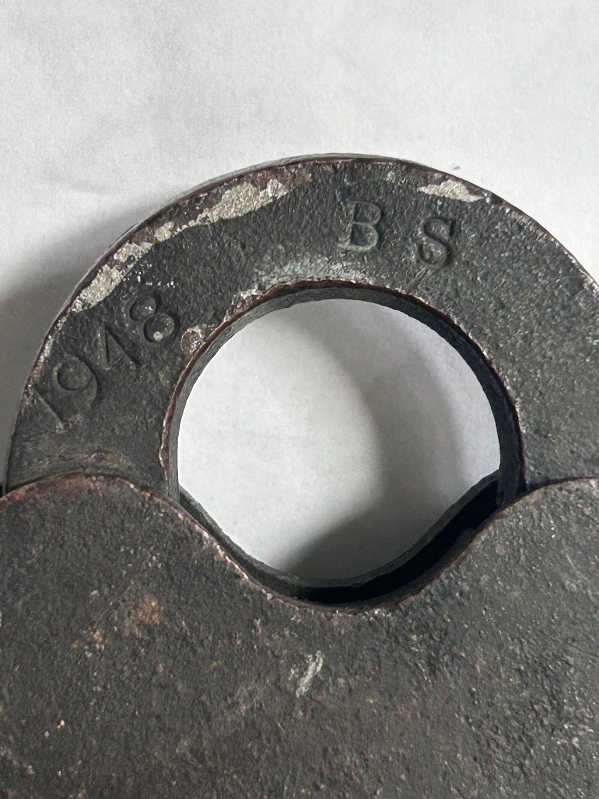 Vintage Padlock SLAYMAKER Heart Shape With Key Marked DE / Lock Stamped 1948 BS