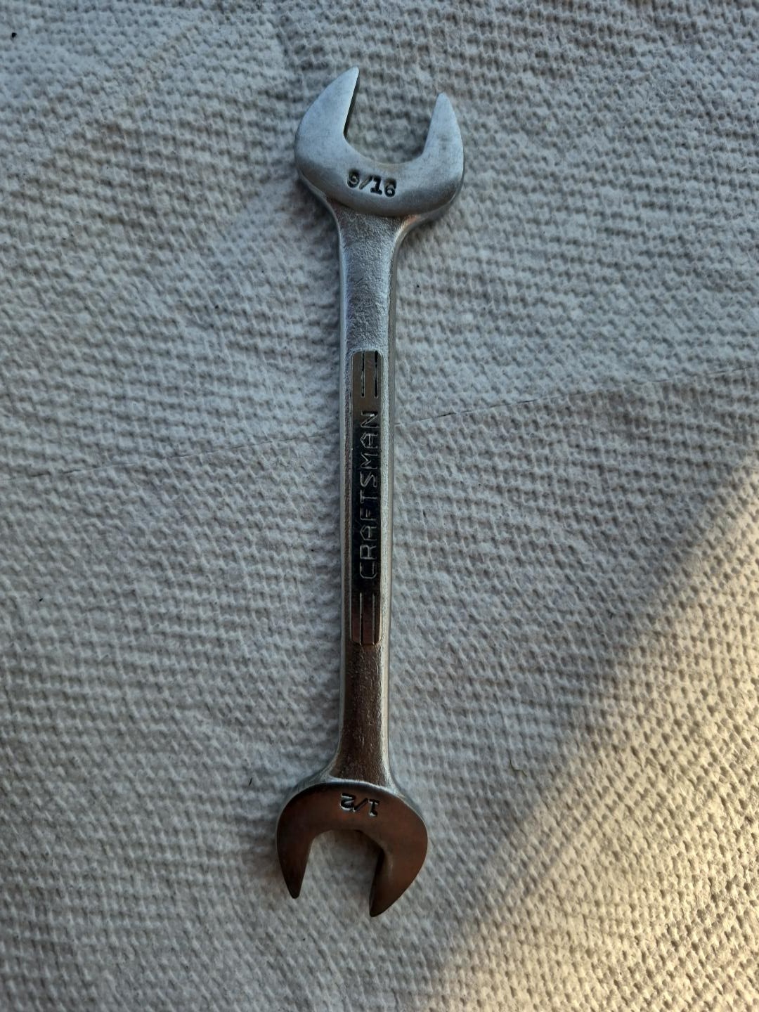 Vintage Craftsman 1/2 x 9/16 Double Open End Wrench =V= Forged USA
