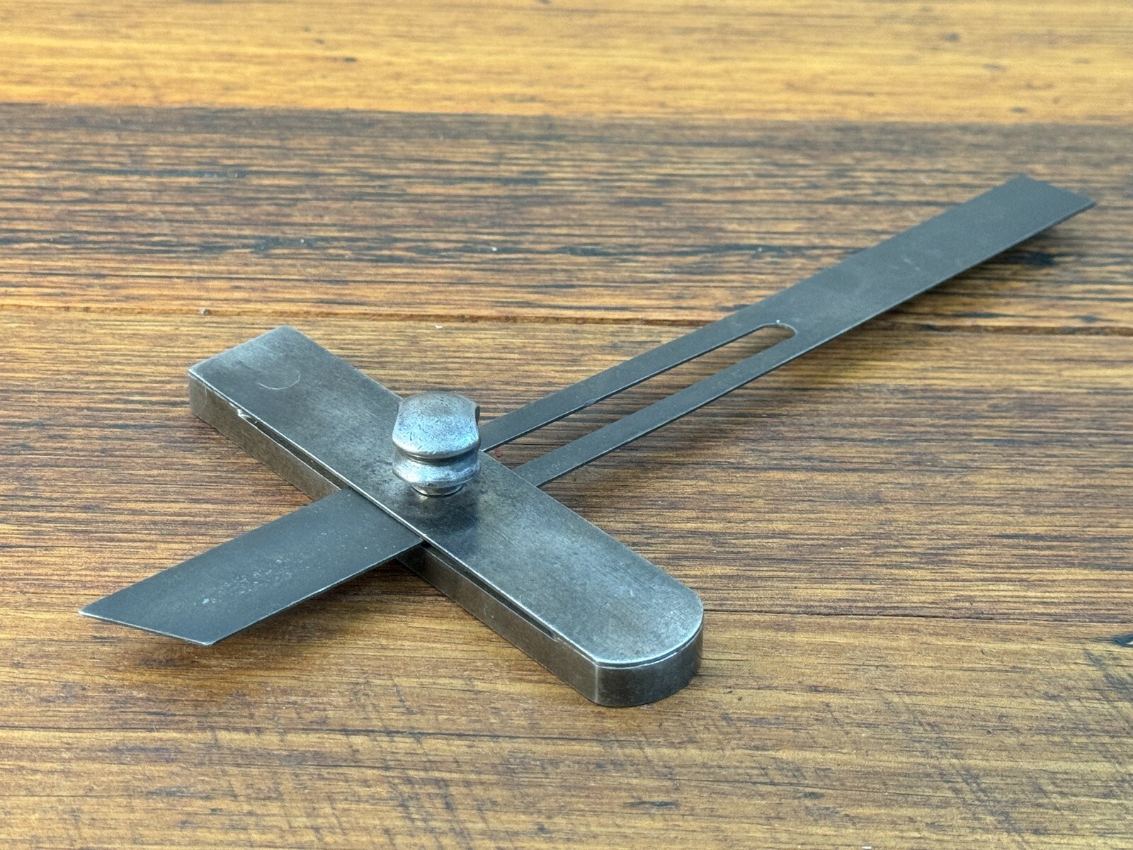 Vintage Workshop-Made 240mm Steel Engineer’s Adjustable Bevel Metalwork Tools