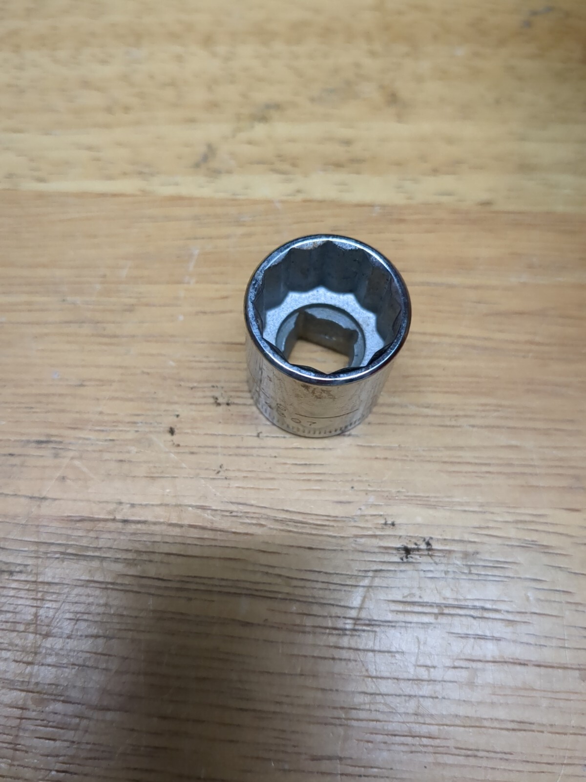 Vintage Craftsman 3/8″ Drive 17MM 12 Point Shallow Socket Metric G 44307 USA NOS