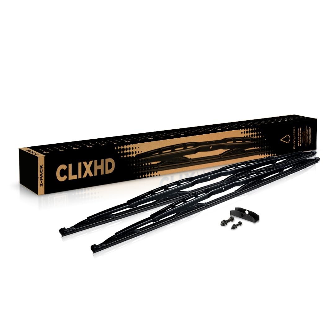 Clix Wipers 32″+32″ Windshield Blades Set 2, Saddle Mount
