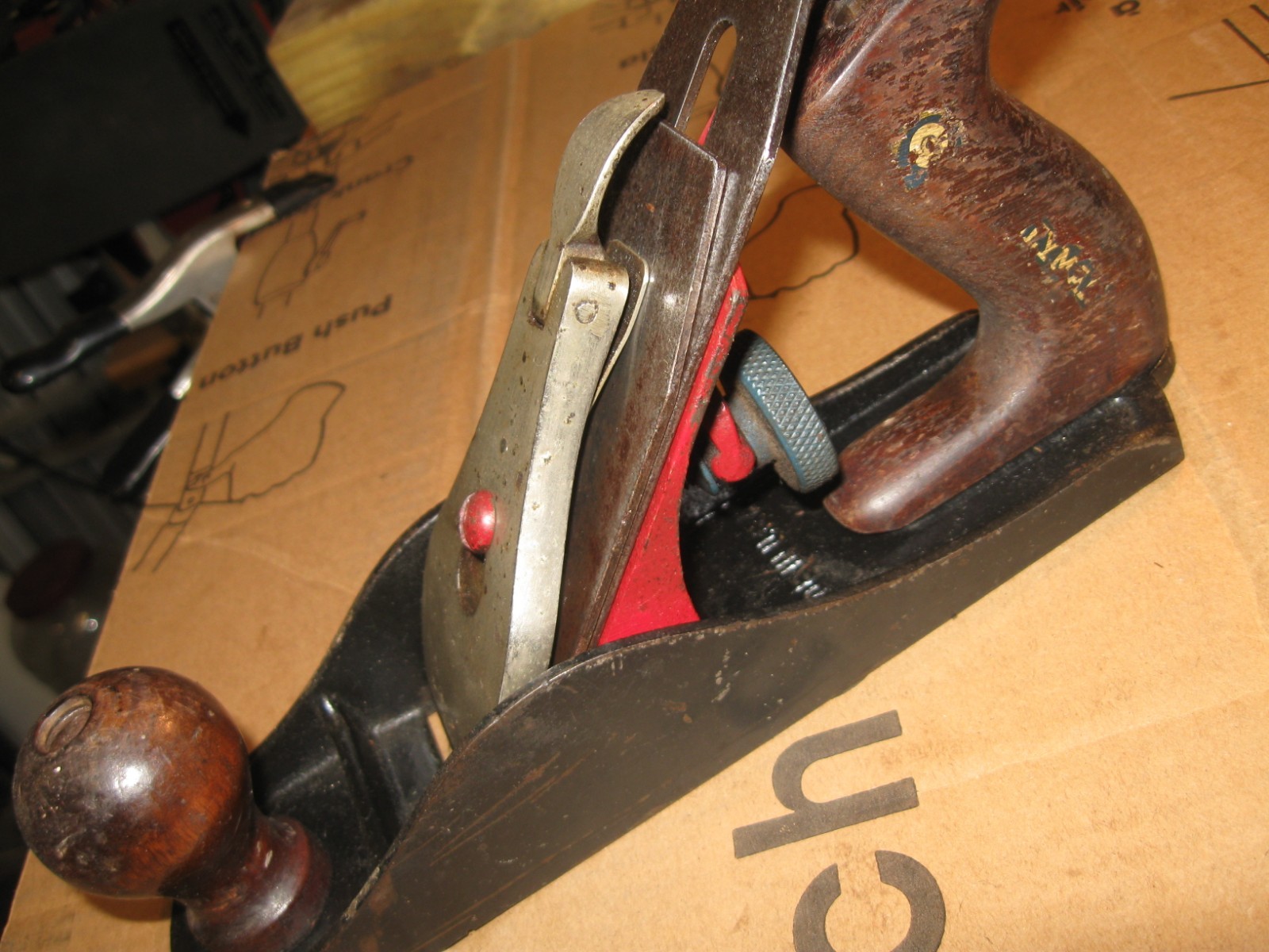 vintage wood plane 9 1/2 ” long unknown maker USA made free shipping