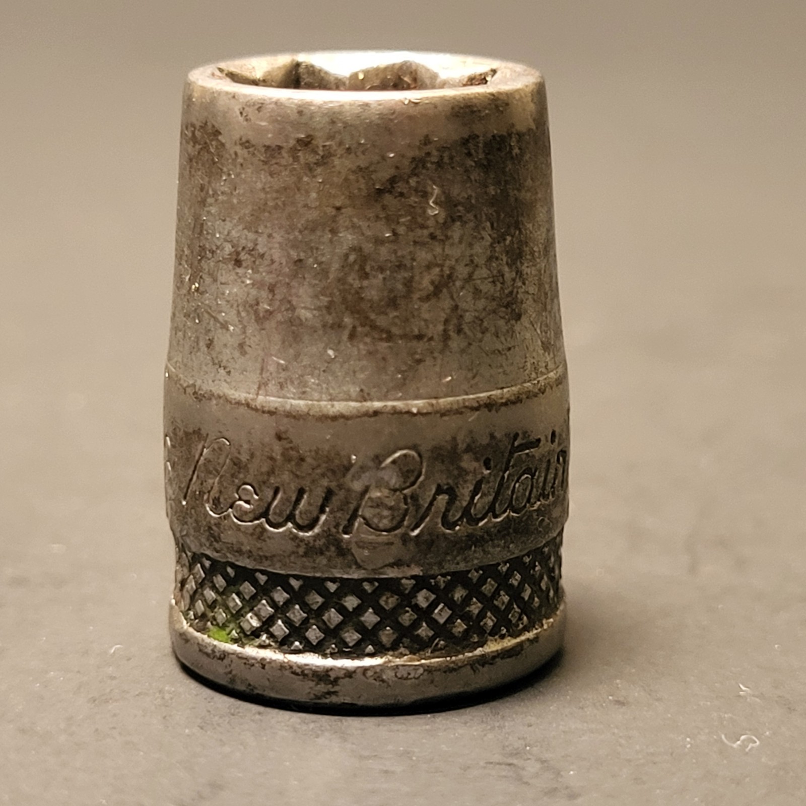 New Britain 5/16” 8 point socket 3/8” drive old 1920s early 30s cold broached