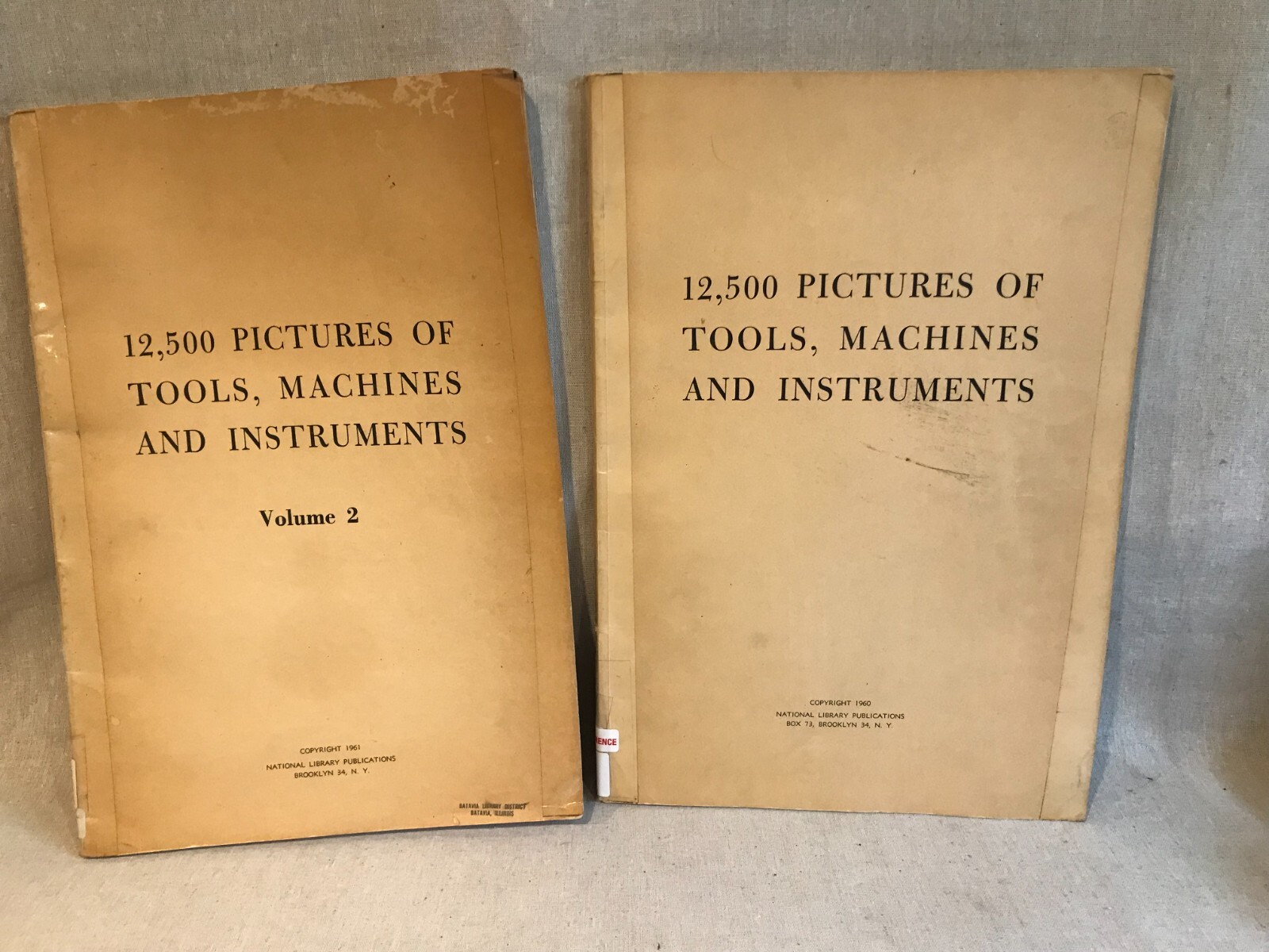 Vintage 1960 Pictures of 12,500 TOOLS, machines and instruments book Vol 1 +2