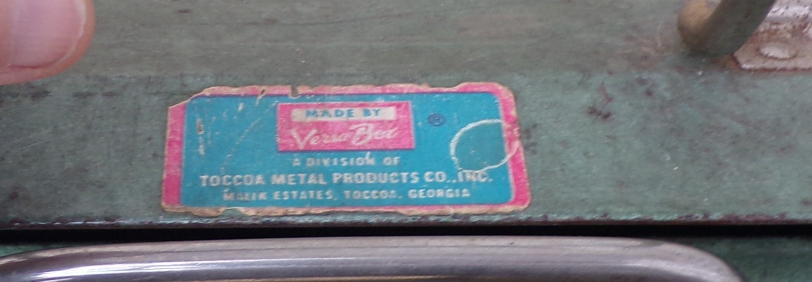 VERSA BOX Metal ToolBox Vintage Coffin Style shape Made in U.S.A.
