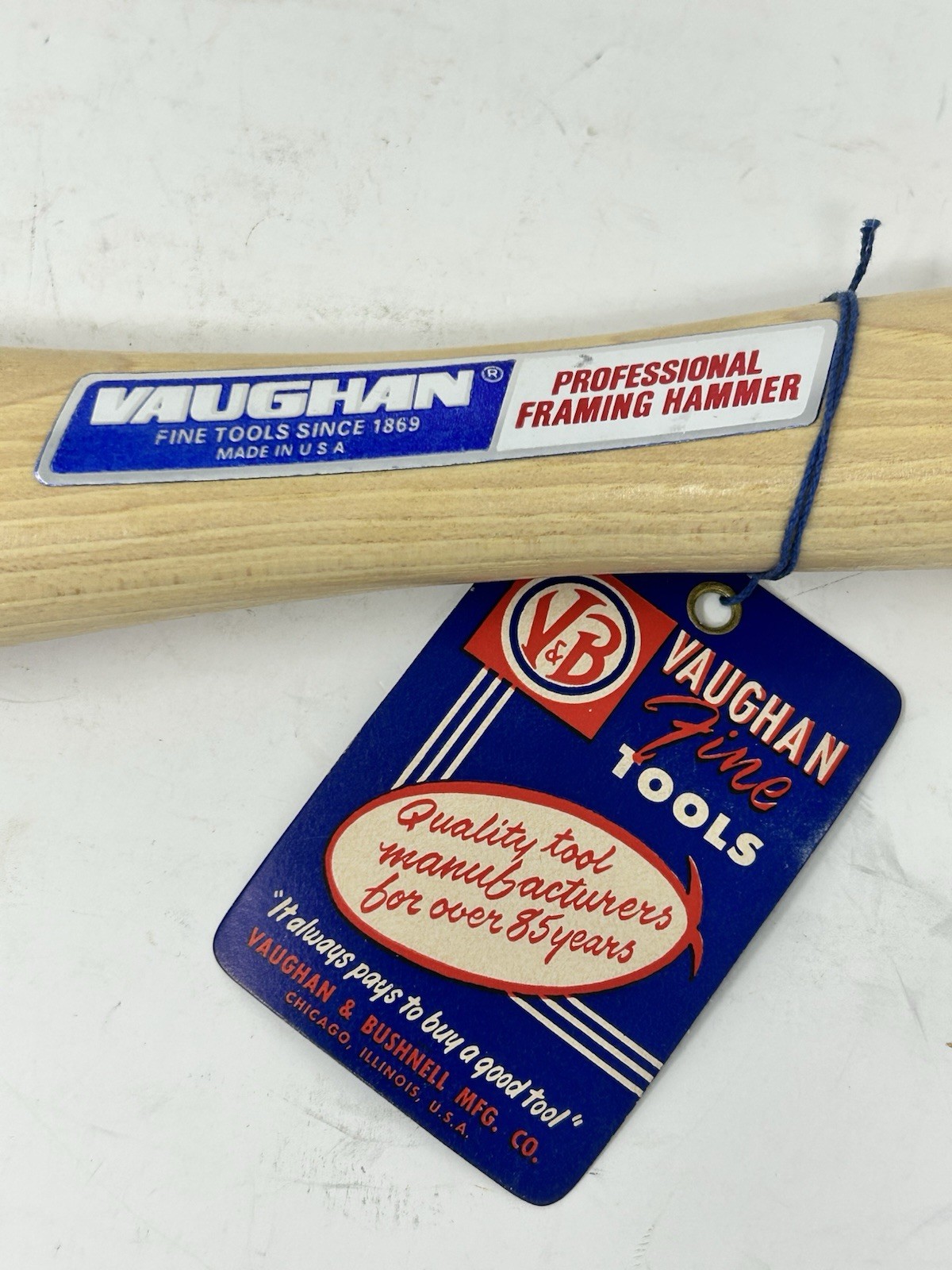 Vintage-NOS Vaughan 606M 28oz Pittsburgh Steel Framing Hammer Milled Face 🇺🇸