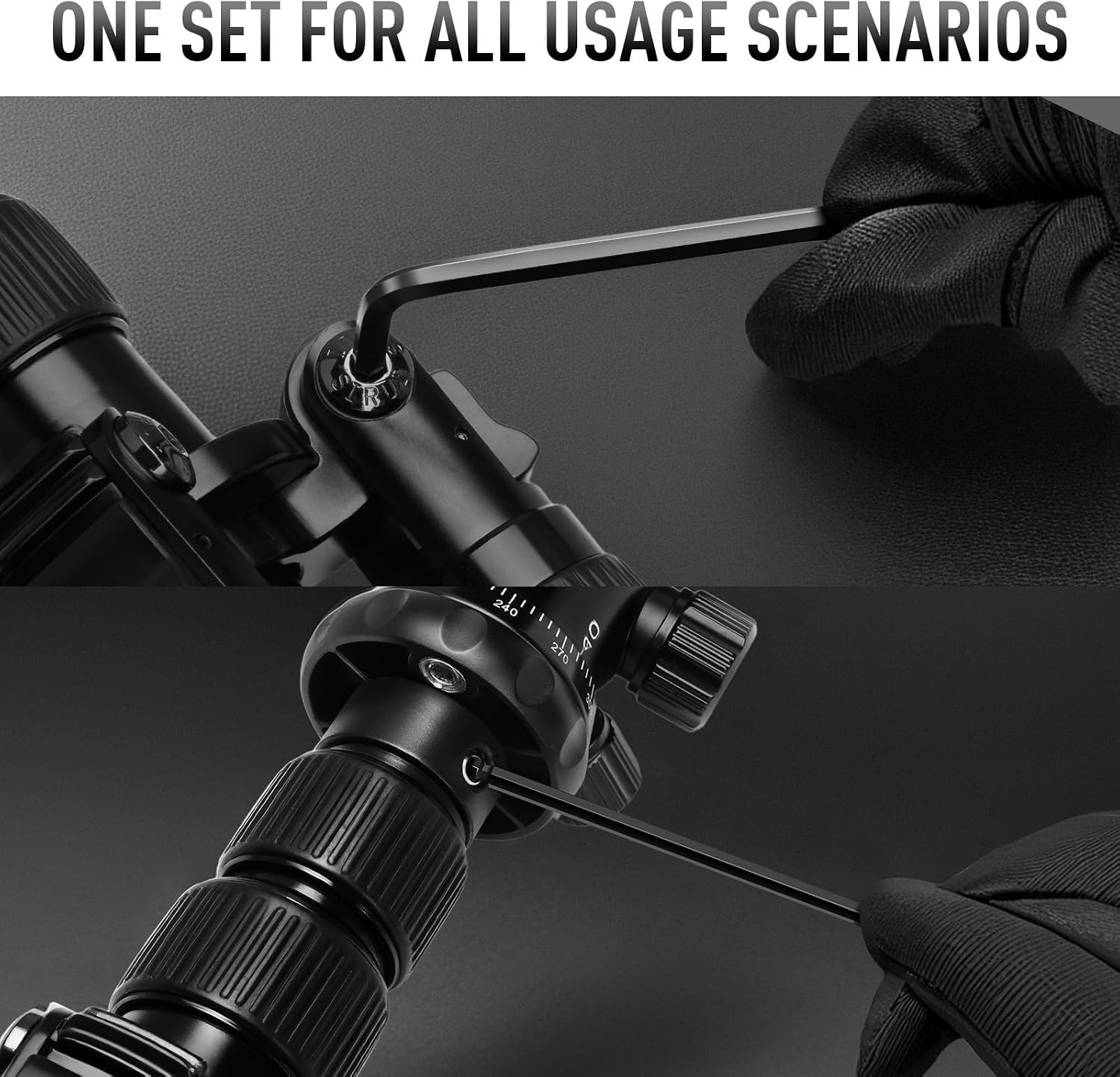 26 Pieces Metric & SAE Size Hex Key Allen Wrench Set with Ball End, 1.27-10 MM &