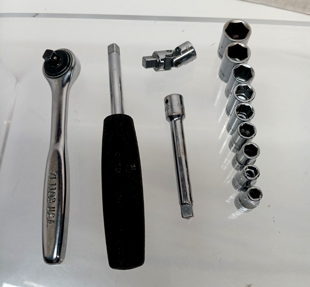 Vintage Easco 1/4″ Drive 13 Piece Standard Socket Set VGC