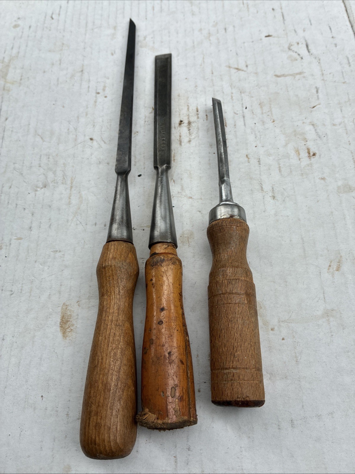 LOT James Swan Co 1/8” &Whitherby 1/2” & unknown1/4” all With Wood Handles
