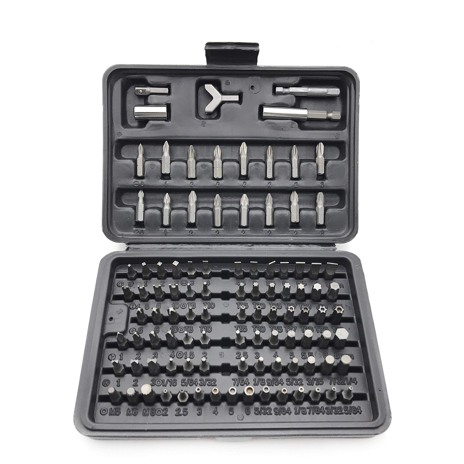 100 – Pcs 1/4 Torx Hex Torq Security Bit Set Tamper Proof Case Screwdriver