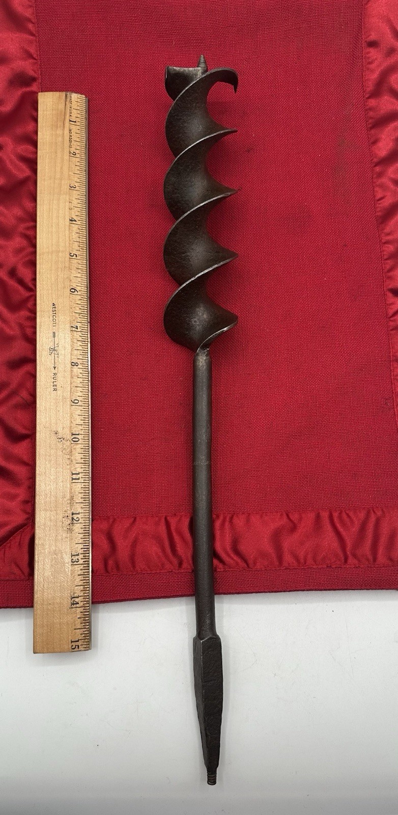 2″ X 18” Riverside Beam BORING MACHINE AUGER BIT-ANTIQUE HAND TOOL-DRILL-BRACE