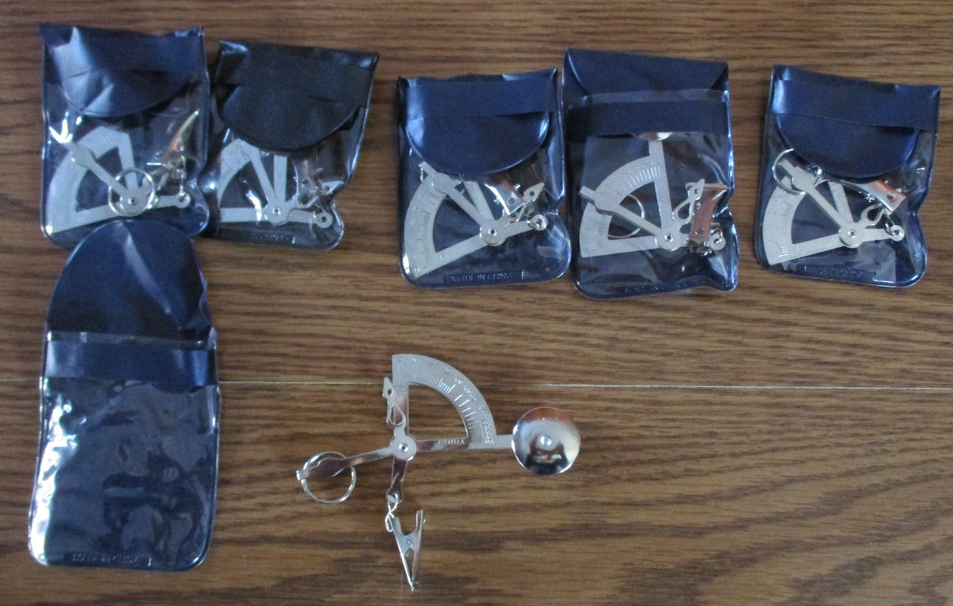 Lot of 6 hand held postal pocket scales chrome weigh ounces grams NEW