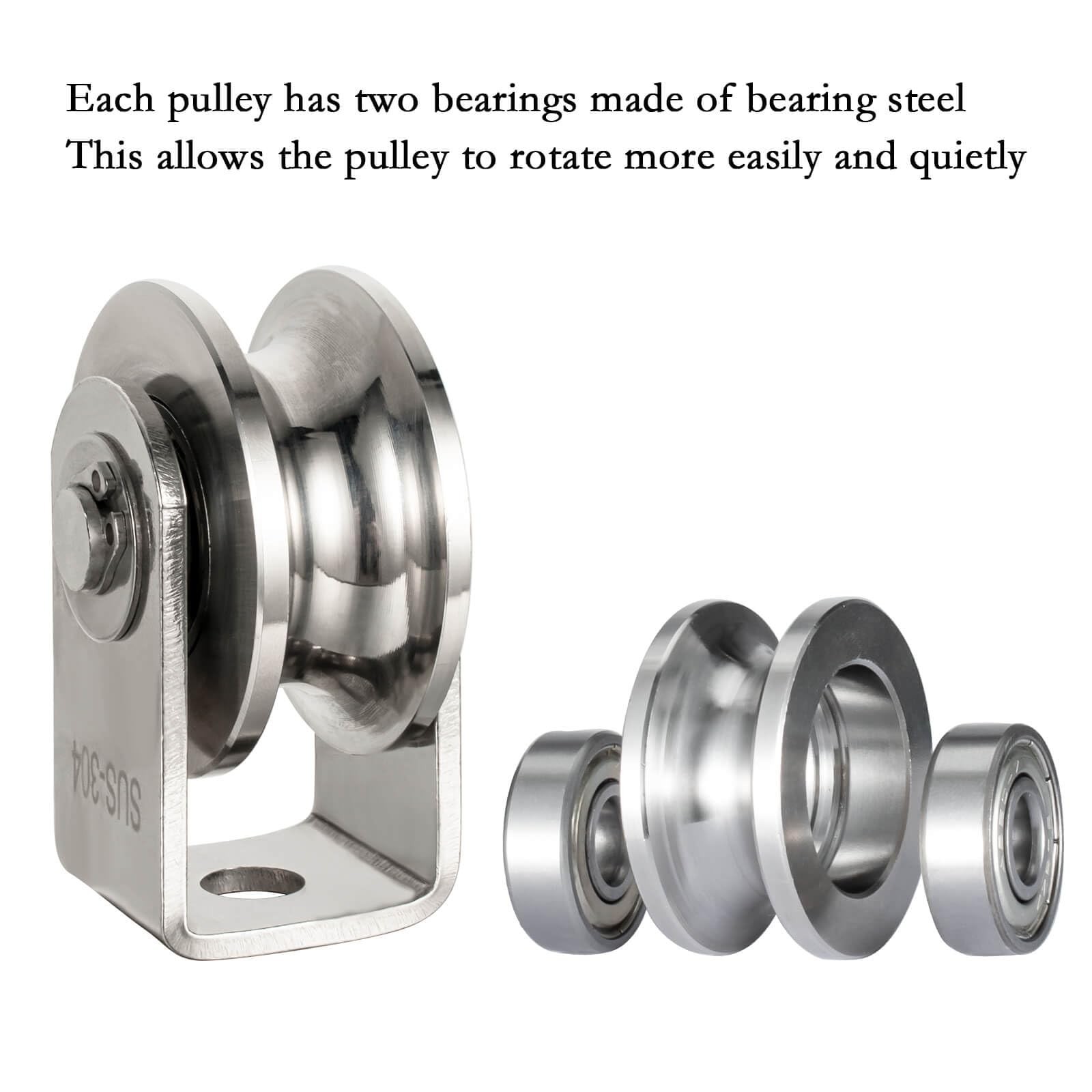 Cable Pulley Wheel Heavy Duty, Fixed Pulley Block, Bearing Inside, for Pulley…
