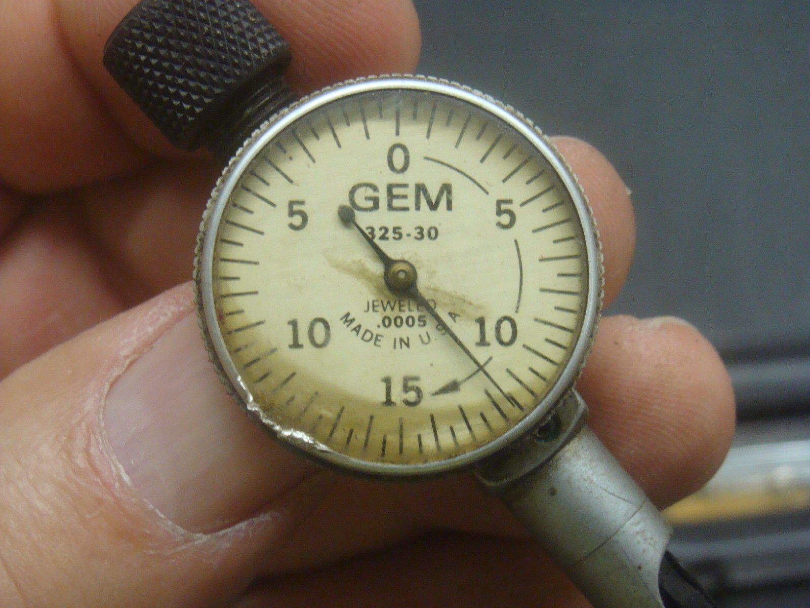 Vintage Gem Micrometer Indicator Model 325-30 JEWELED .0005 in box – SEE PICS