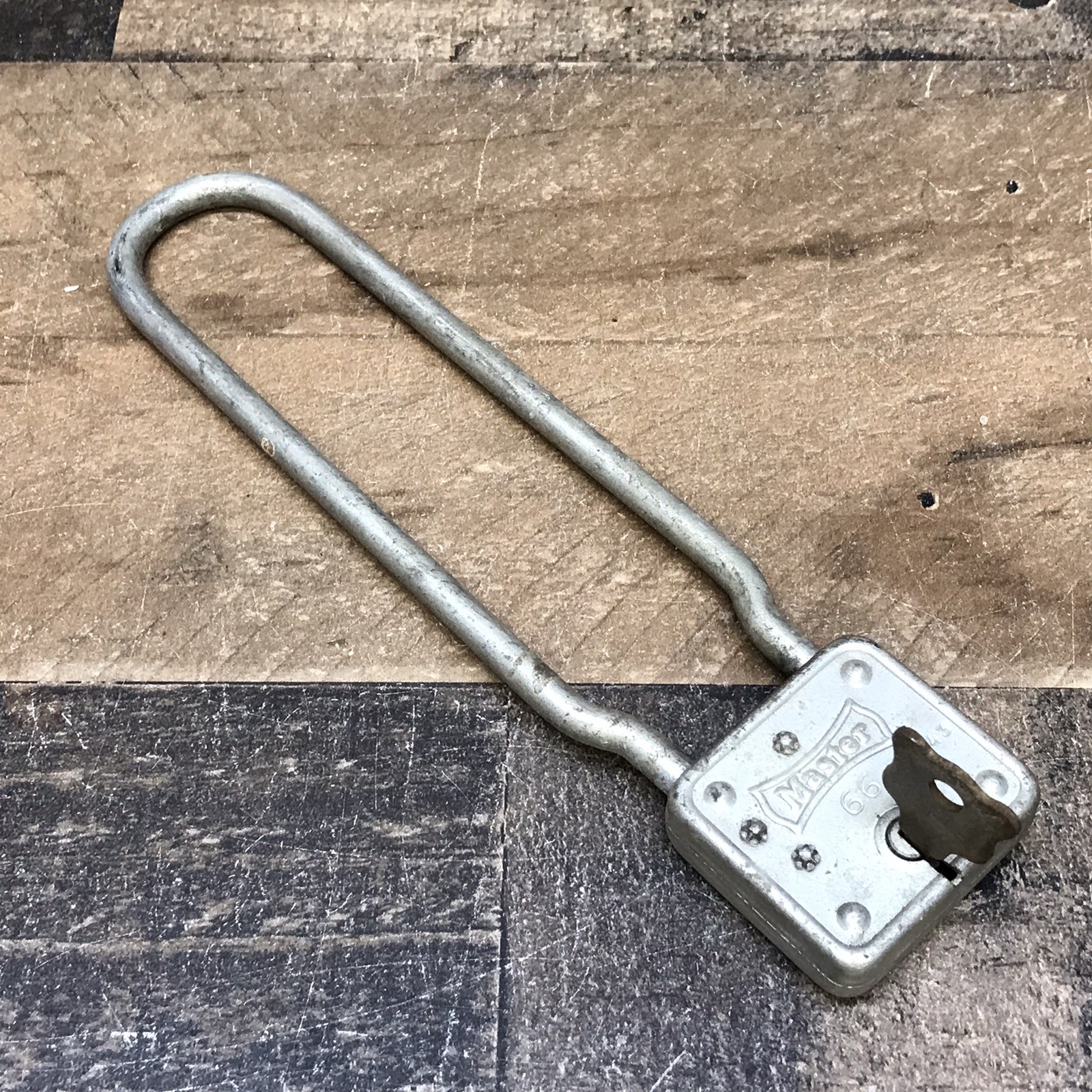 Vintage 1943 Master Lock Co #66 Bicycle Bike Padlock w/Key Made In USA 🇺🇸