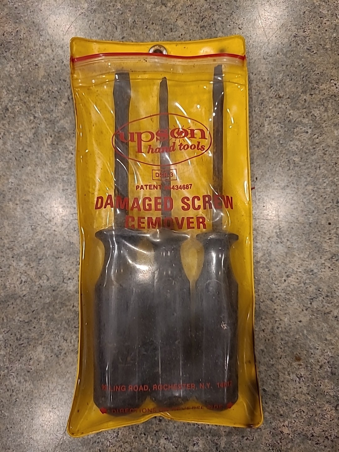 Vintage Upson 3 Piece Damaged Screw Remover
