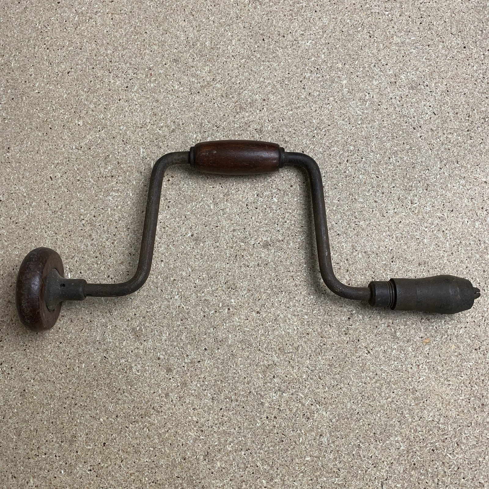Antique John S. Fray & Co. #10 Bit Brace w/ Wood Handle “FRAY NO. 0.10”