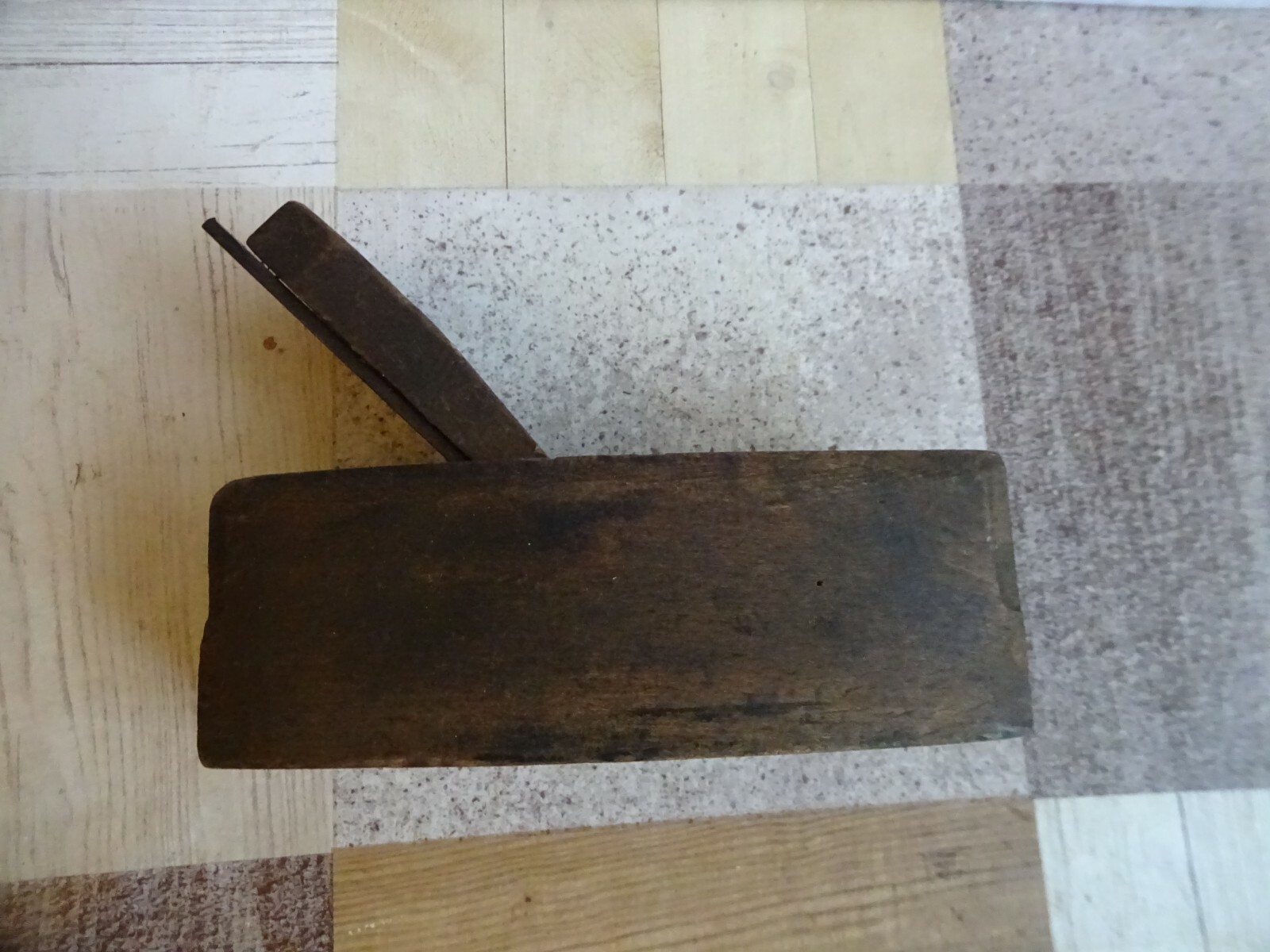 Antique Wooden Plane Cast Steel Blade Length 15 cm