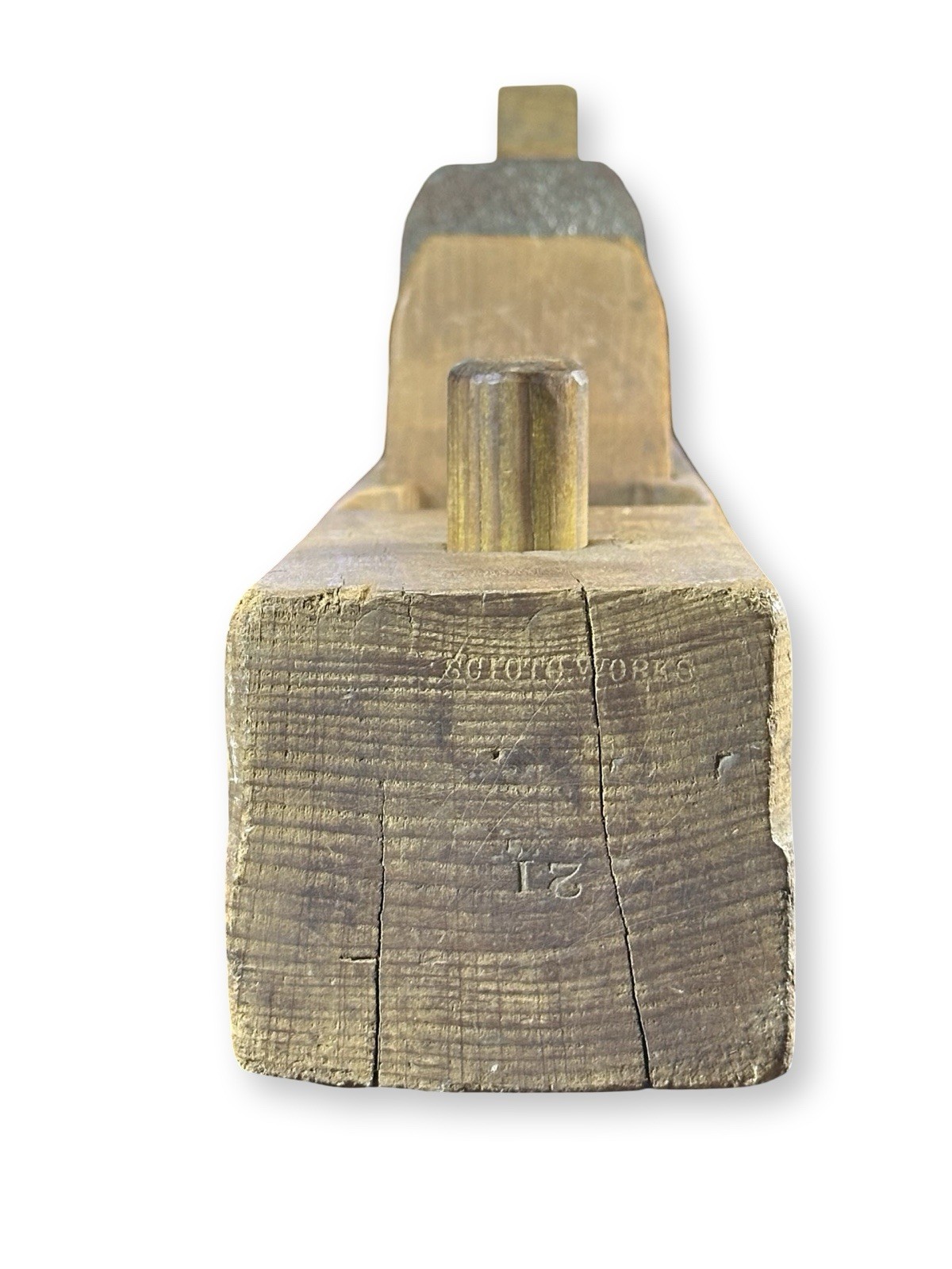 Antique Scioto Works No. 21 Wooden Jointer Plane Ohio Tool Woodworking 22″.