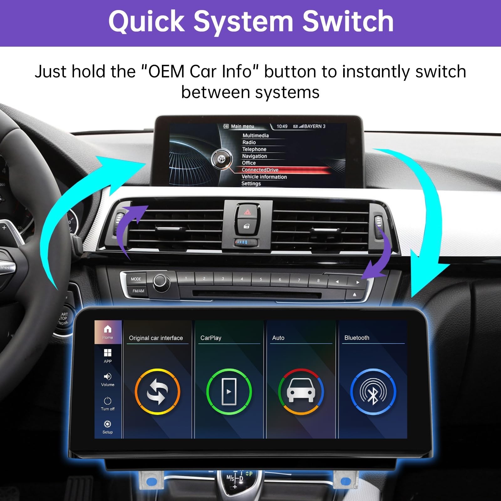 2026 Upgraded 10.25″ Touchscreen Wireless CarPlay Android Auto Receiver Compa…