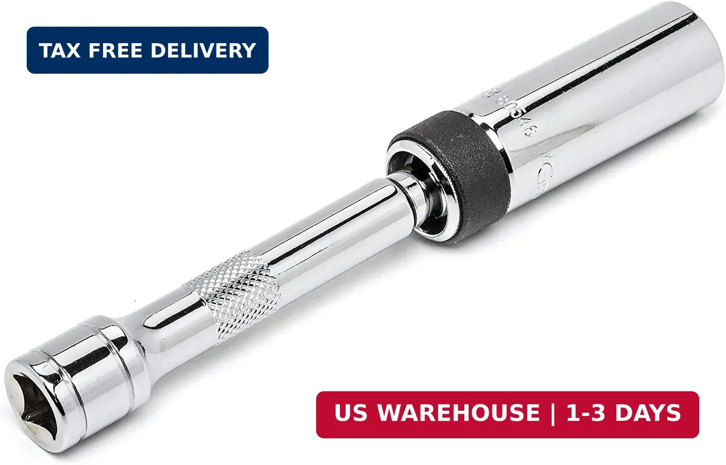 GEARWRENCH 3/8″ Drive 6 Pt. 5/8″ x 6″ Magnetic Swivel Spark Plug Socket – 80546