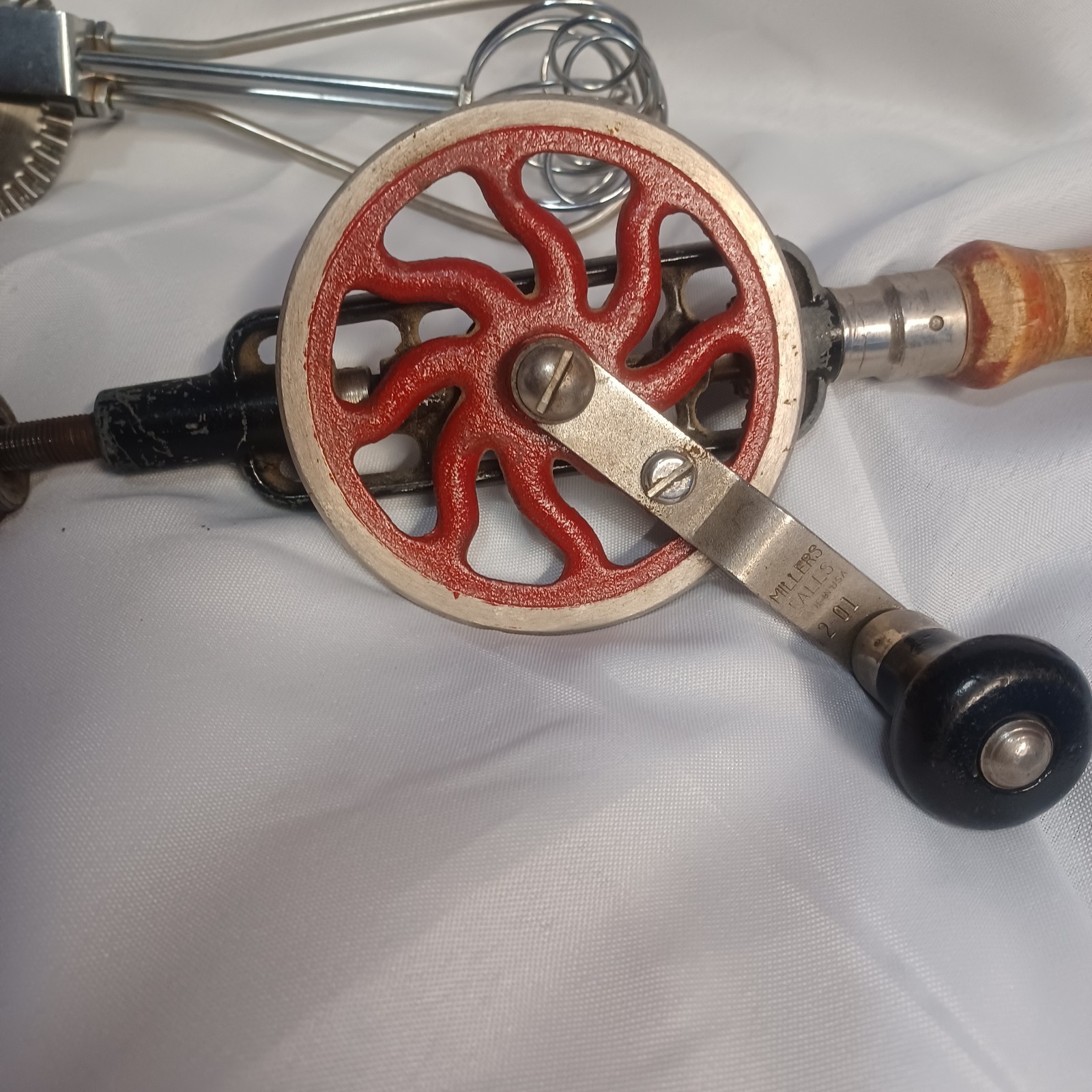 MILLERS FALLS No. 2-01 Hand Drill Eggbeater Plus Bonus Vintage Mixer