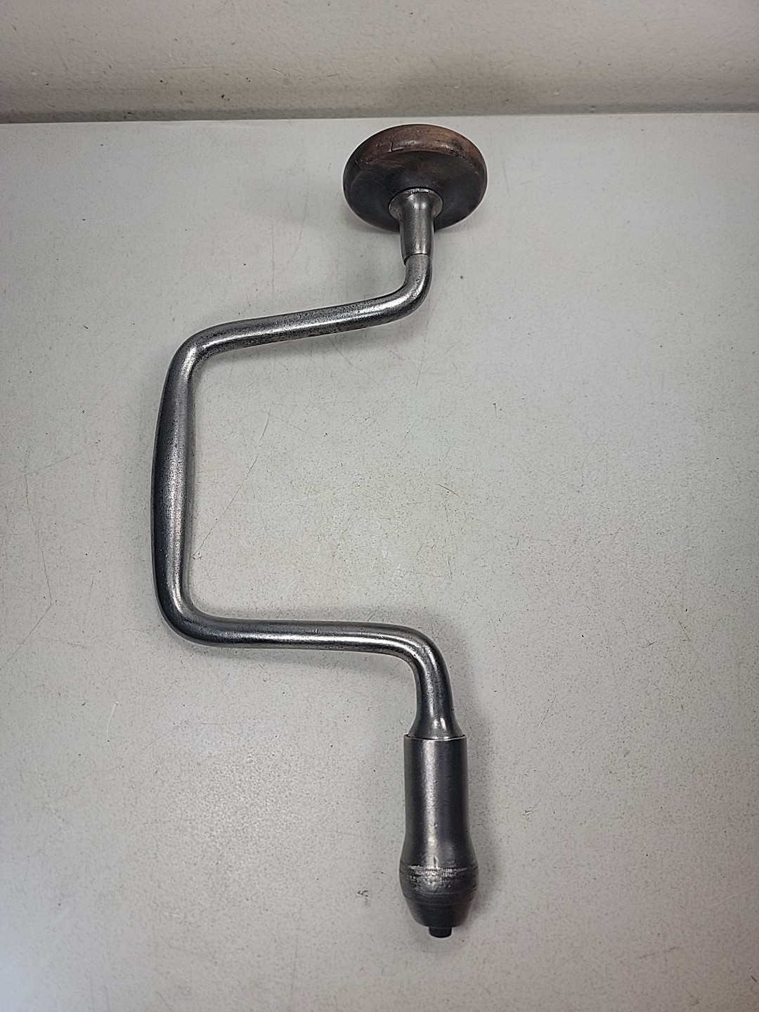 Rare Vtg Antique W.H. Barber Patent Bit Brace Hand Drill Pre-Millers Falls