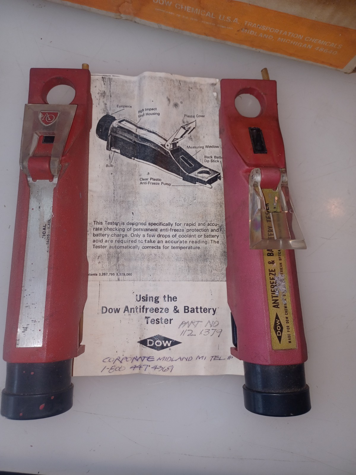 Vintage Dow Anti-freeze & Battery Testers