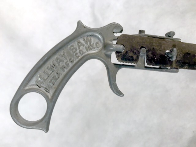 Vintage ALLWAY SAW Ultra MFG NY Pistol Grip KEYHOLE Drywall HOLE Hand Tool JIG
