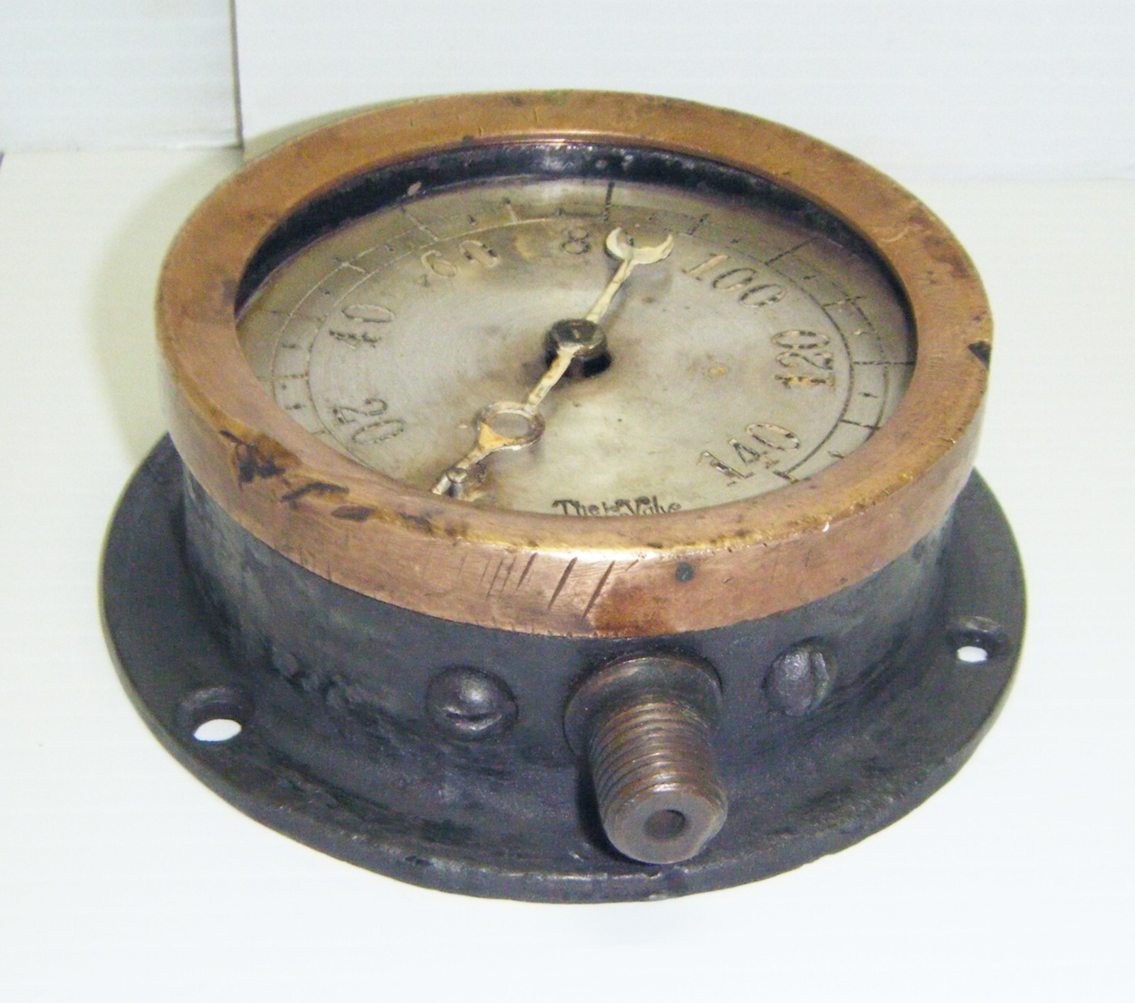 Vintage/Antique 1914 – The Ashton Valve Co. 4 in. Pressure Gauge No. 261 298