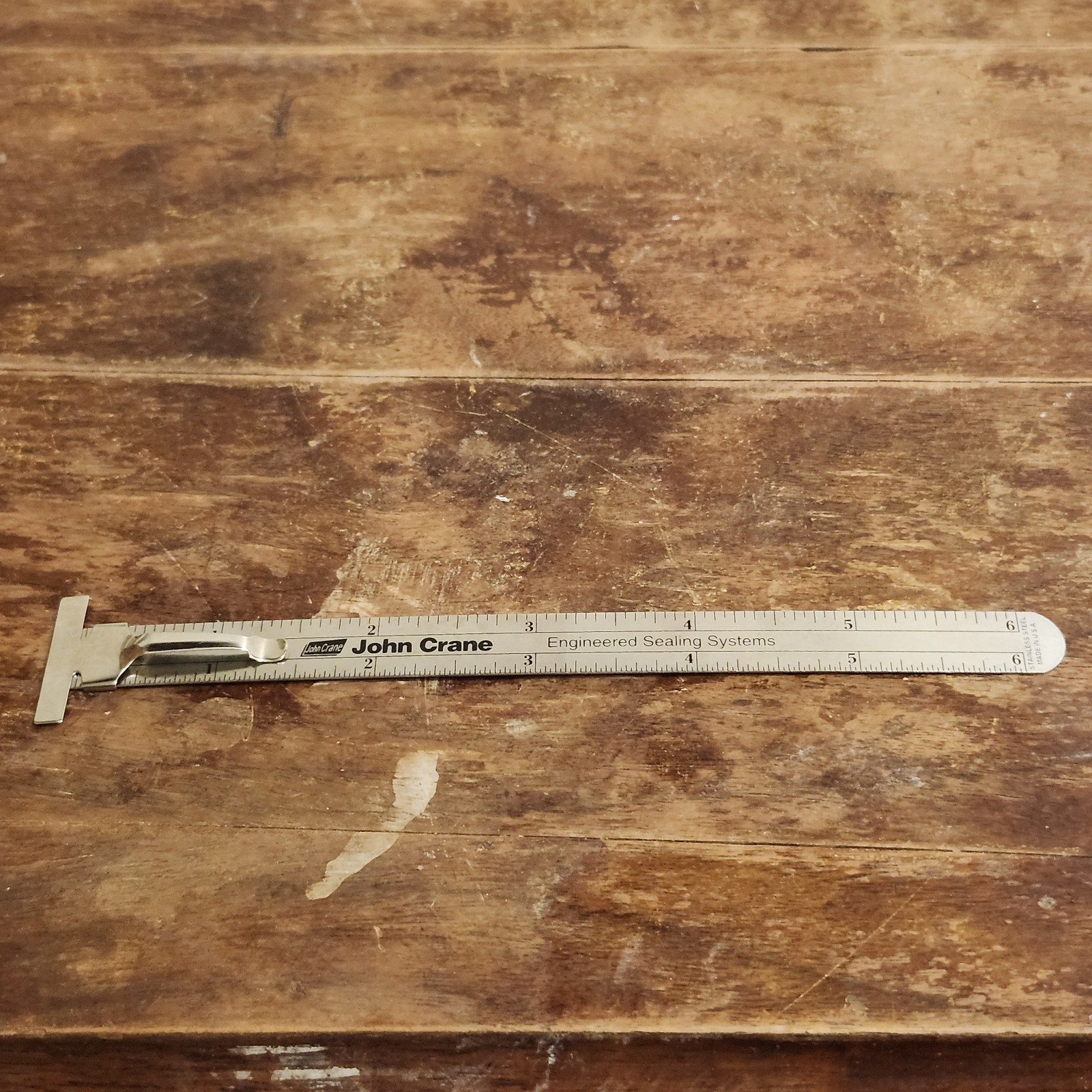 John Crain Systems Stainless Steel 6” Ruler Sliding Depth Gauge Executive USA