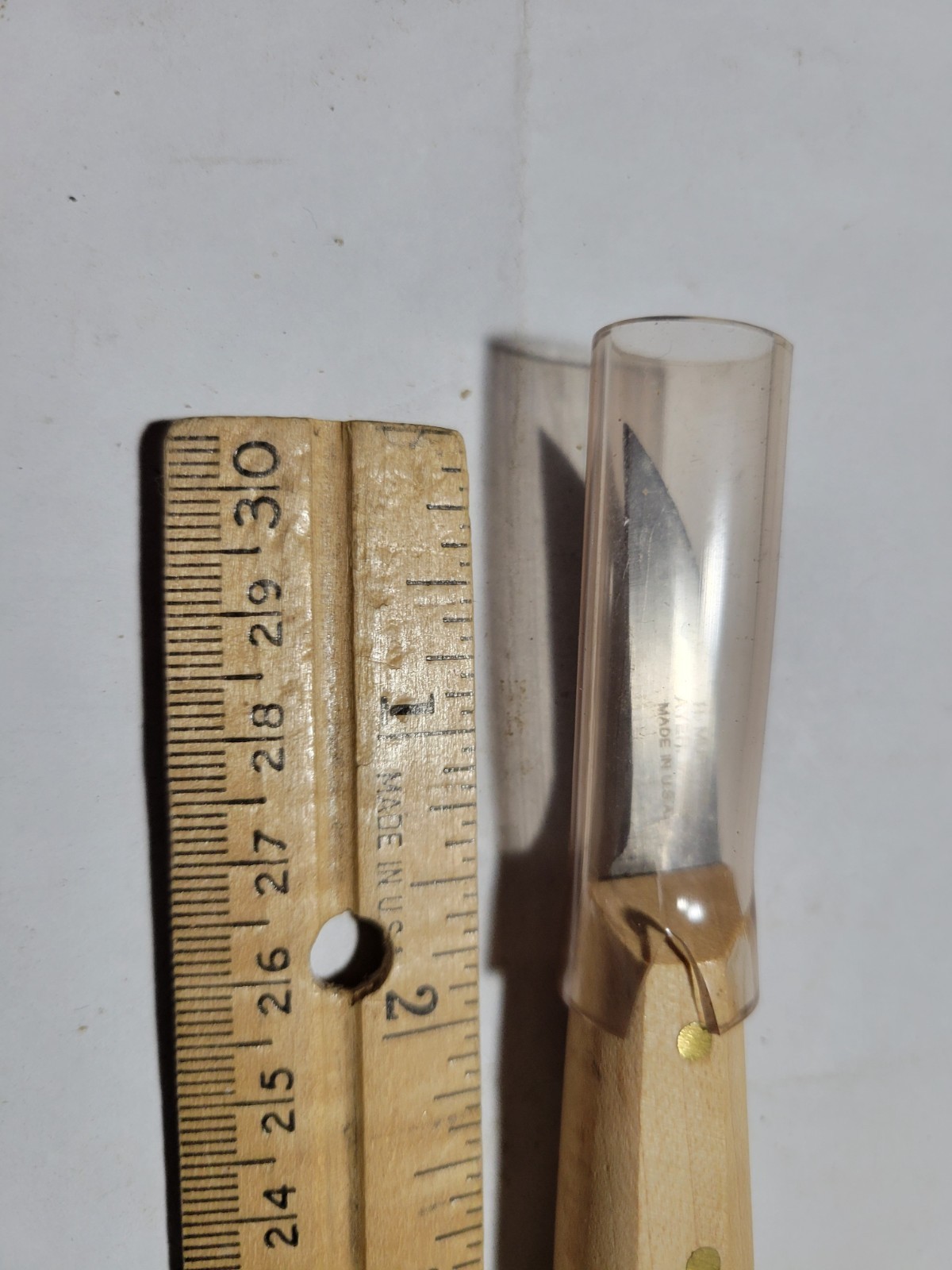 Vintage R. Murphy Handcraft Wood Carving Knife 1 .5″ Blade w/ Rubber Blade Guard