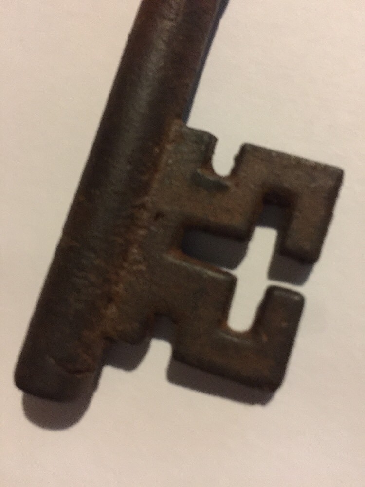 Victorian Master Door Cast Iron Skeleton Key HUGE Cathedral Patina Collector WOW