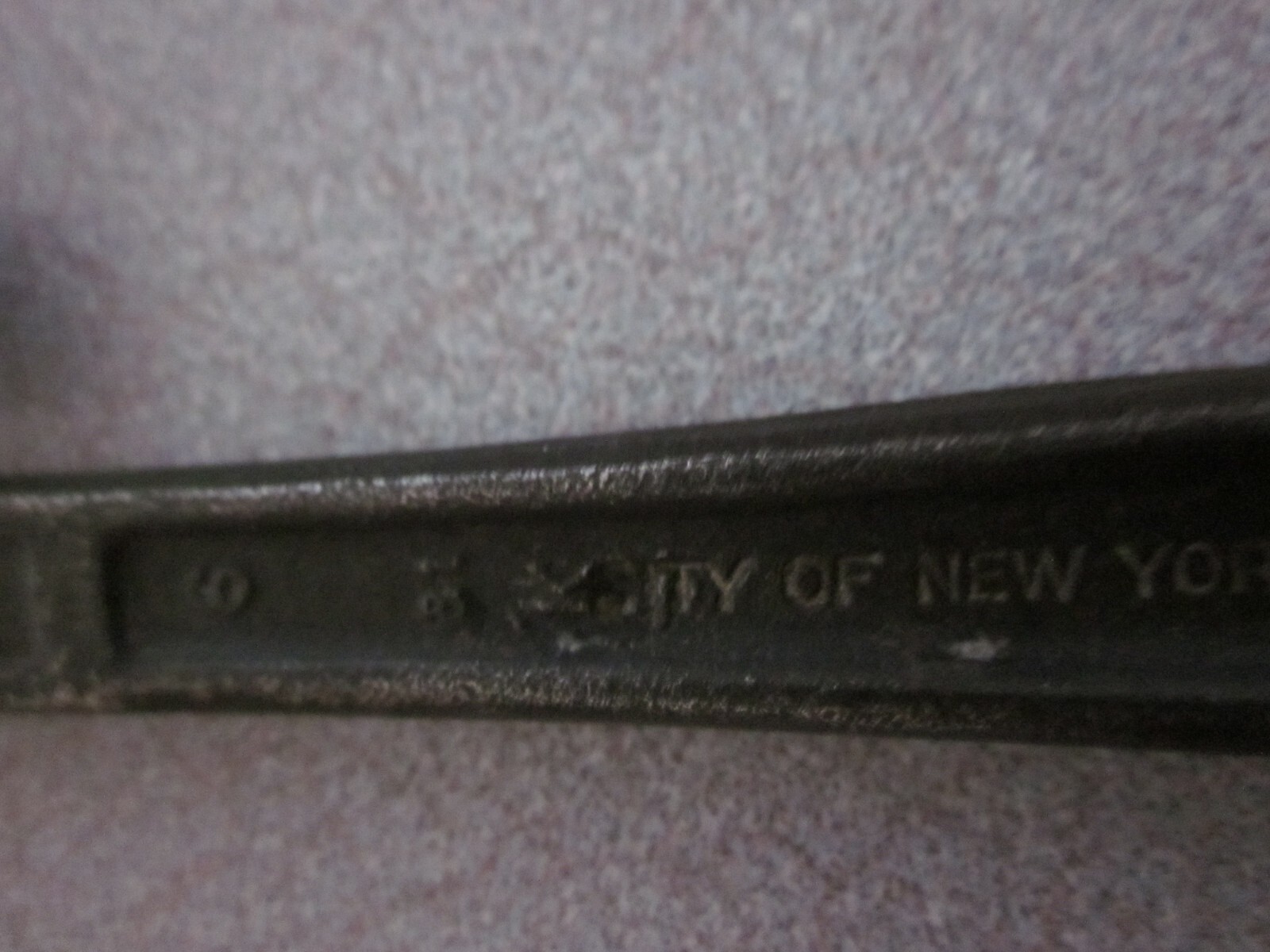 VINTAGE WALCO WRENCH CITY OF NEW YORK TOOL TRANSIT SUBWAY POLICE FIRE DEPARTMENT