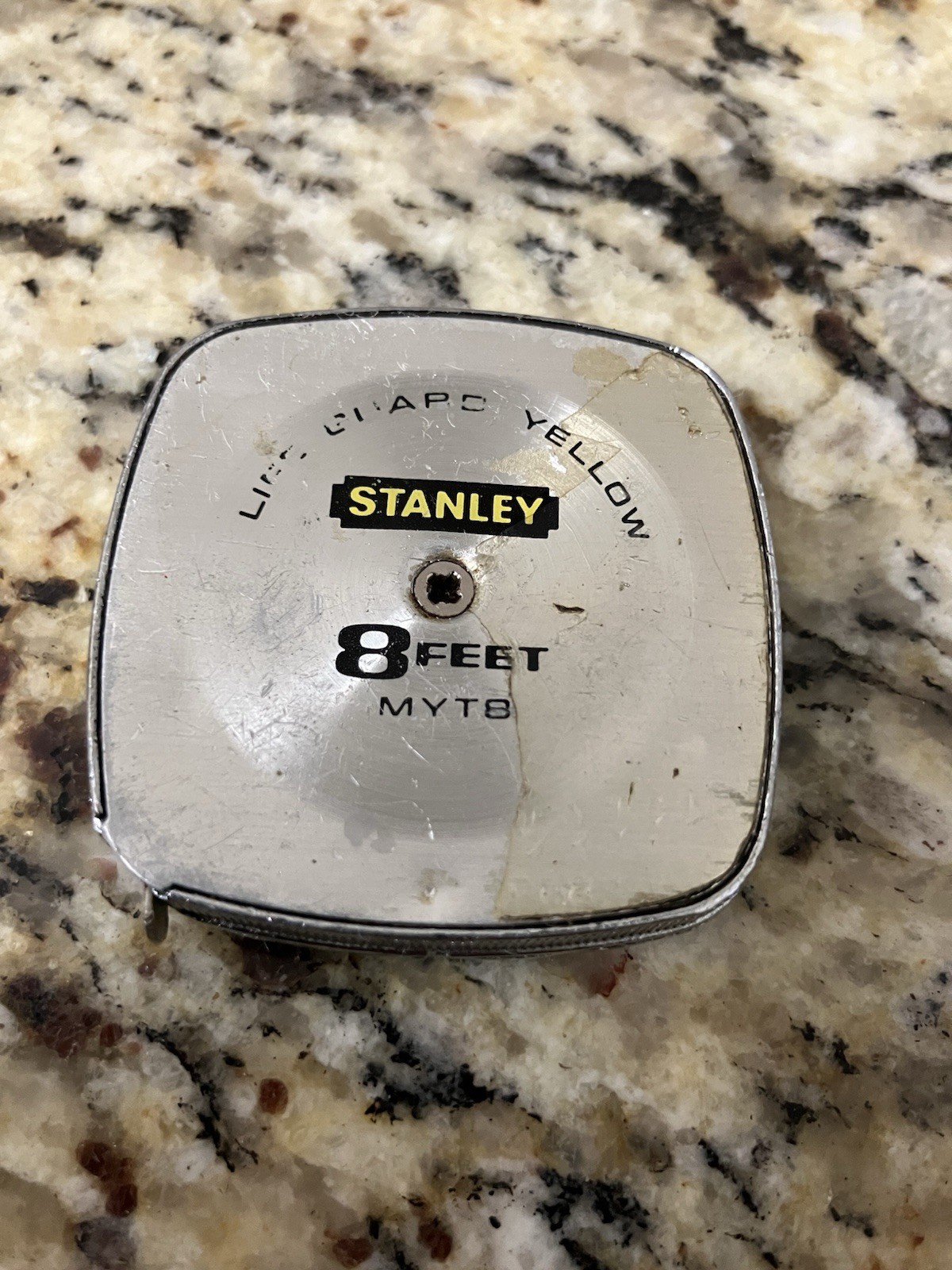 Vintage Life Guard Yellow Stanley MYT8 8 Feet Tape Measure Made in USA
