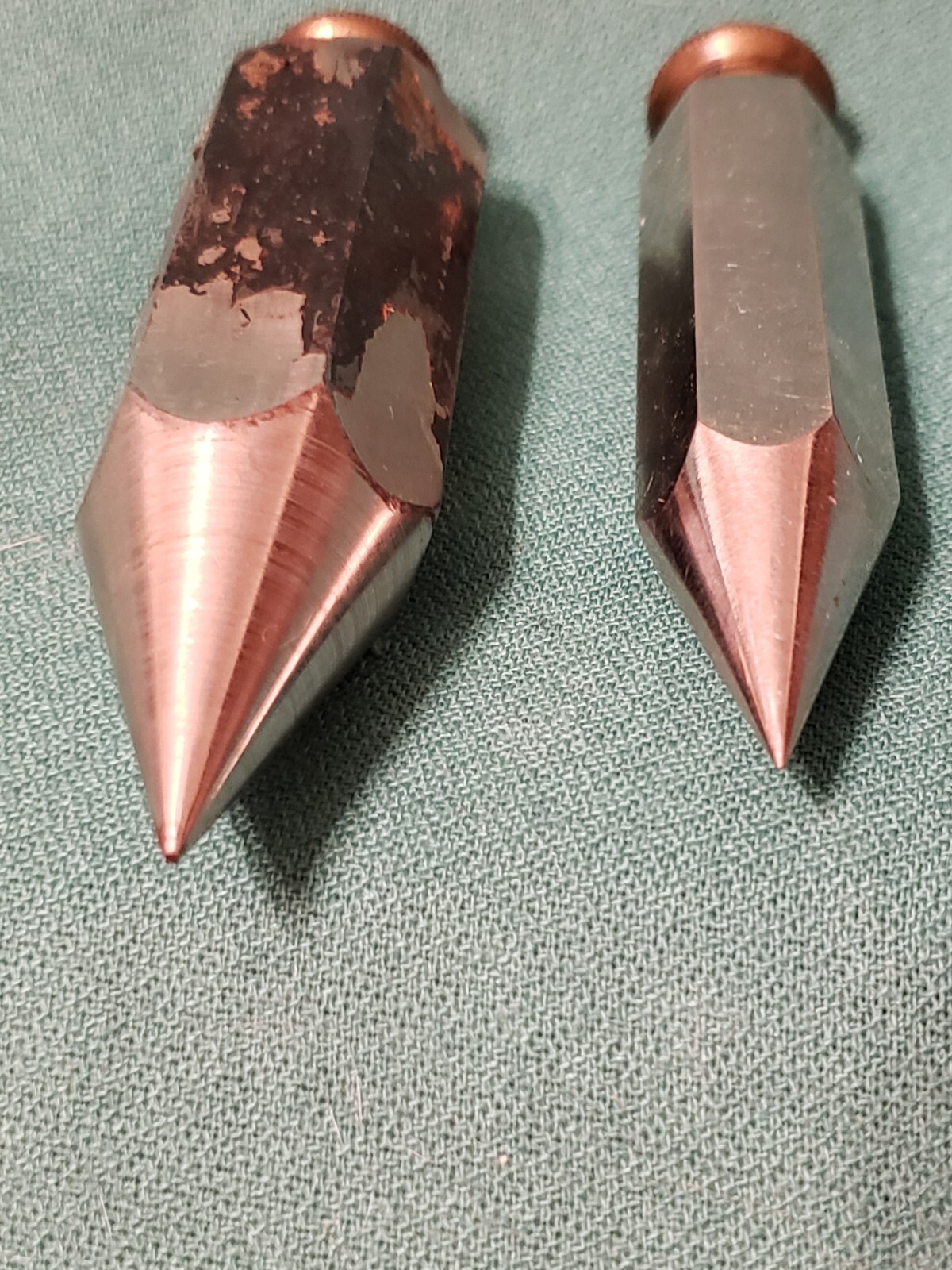 Two Vintage E. C. Stearns & Co. Syracuse, NY Plumb Bobs 7.4 oz & 3.6 oz