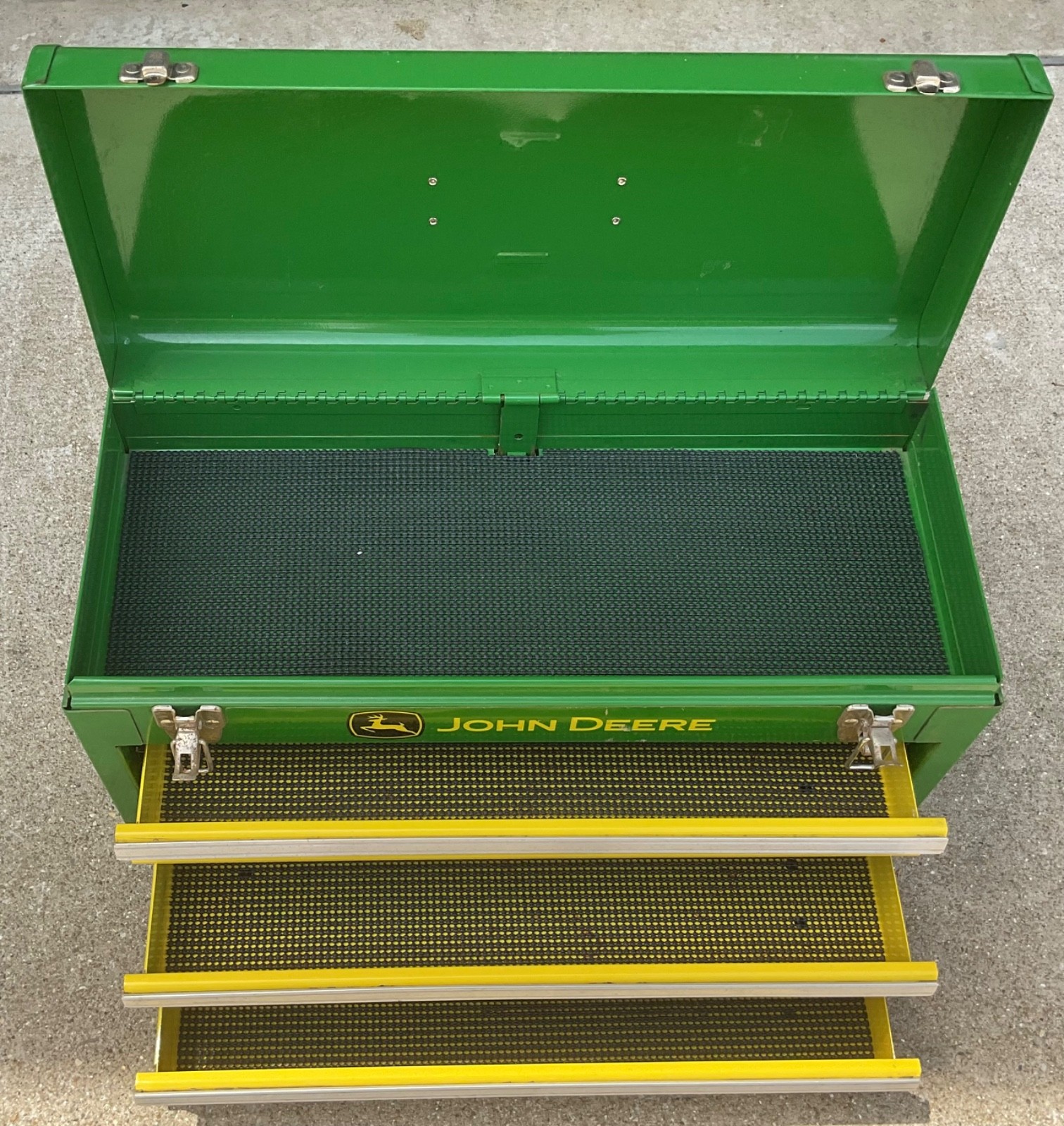 Green & Yellow John Deere 20” Portable Chest Tool Box With Drawers