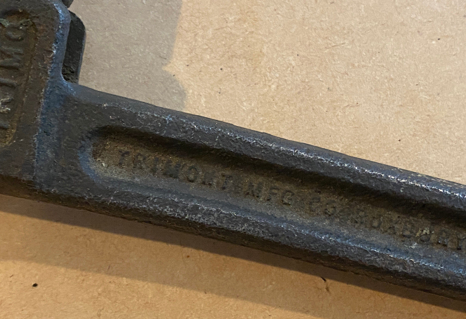 2 Vintage TRIMO Pipe Wrenches 14 & 18″ Plumbing & Steamfitting Trimont Mfg Co