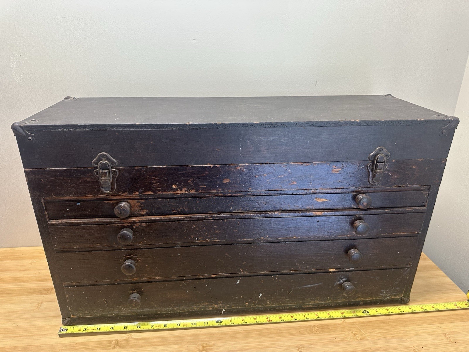 Vintage Wooden Machinist Tool Chest