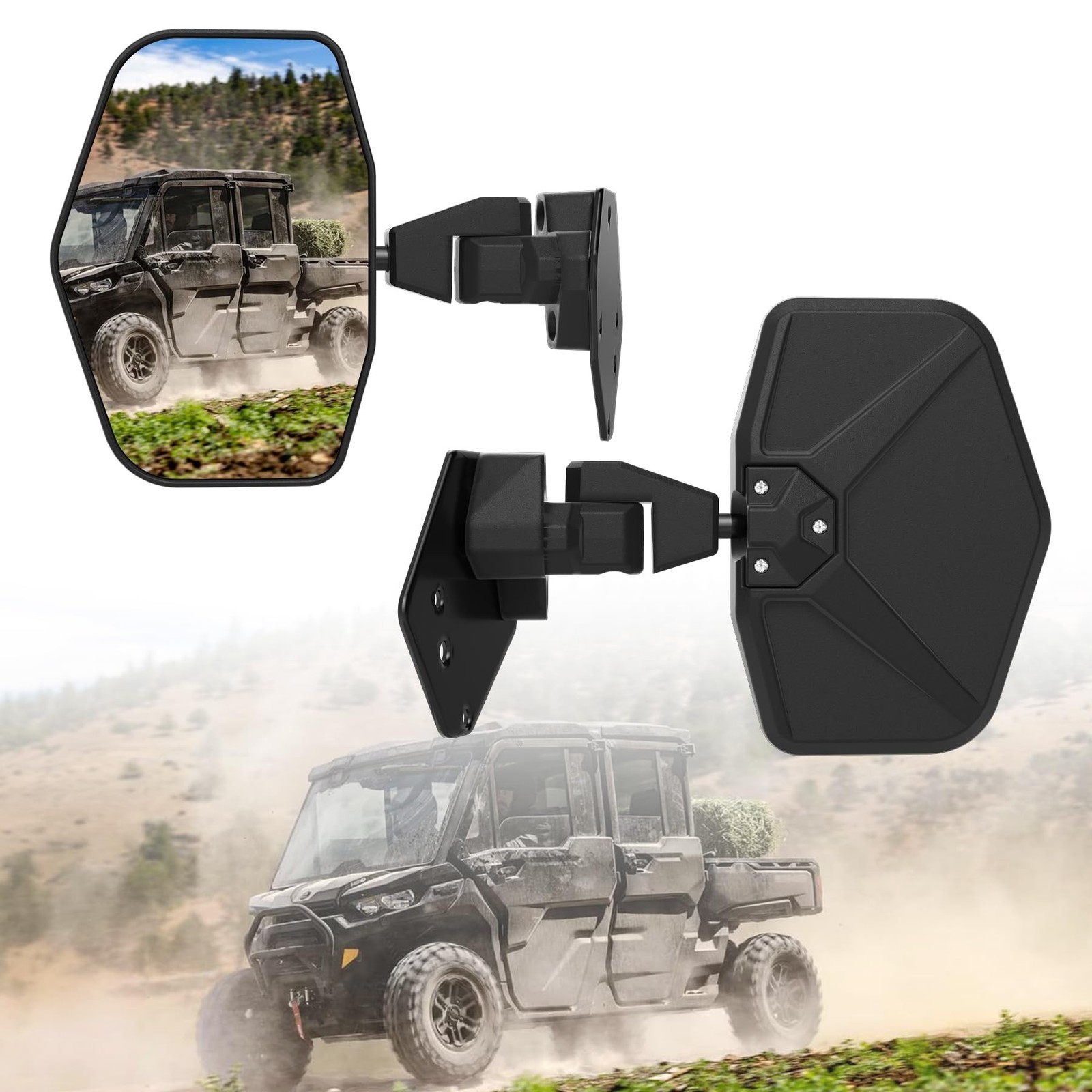 Side Mirrors for Can Am Defender HD5 HD7 HD8 HD9 HD10 2016-2025 | Adjustable …