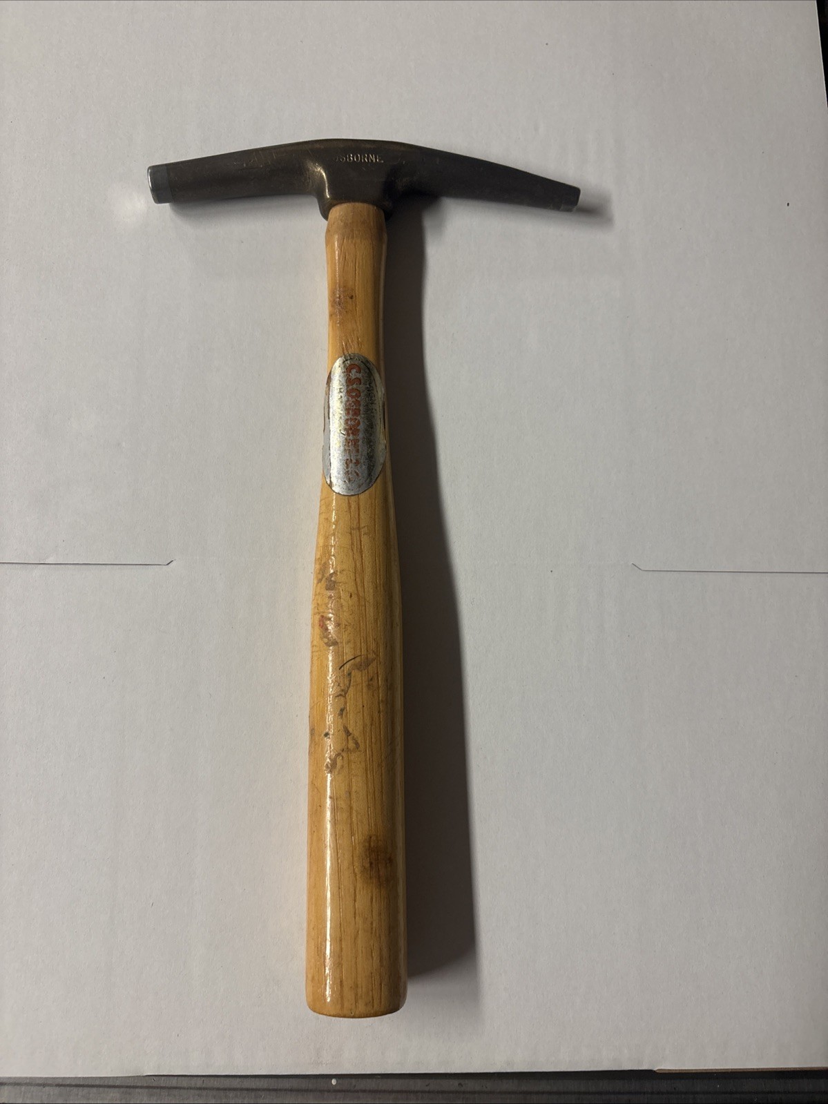 VINTAGE C.S. OSBORNE & CO BRASS MAGNETIC TIP TACK HAMMER NO.33