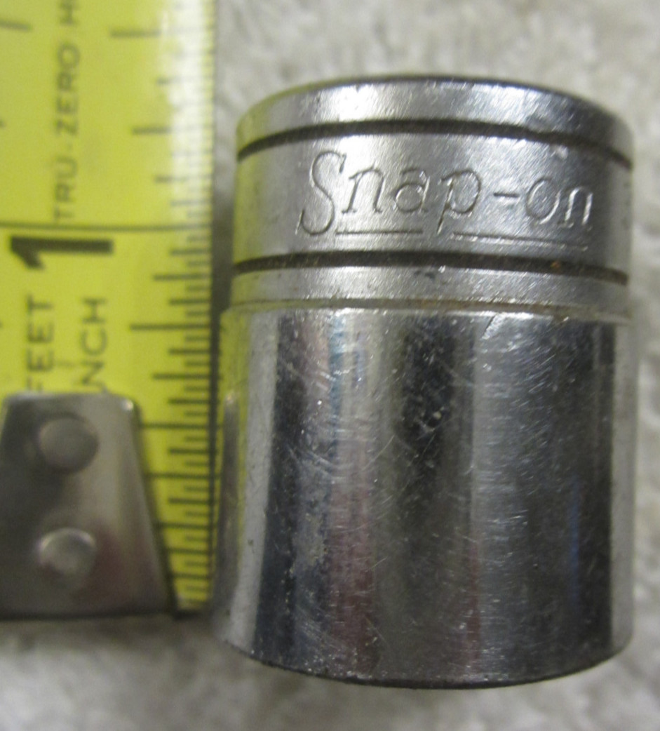 3/4″ ad Snap-on 3/8″ Drive 6 Point Shallow Socket FS241 VTG tool USA