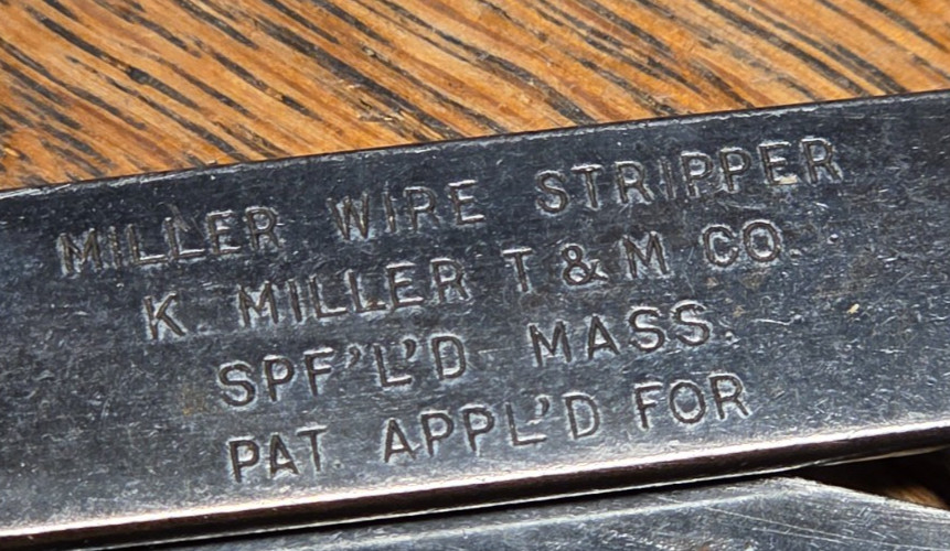 Vintage K. Miller T & M Co. Wire Stripper Tool U.S.A.