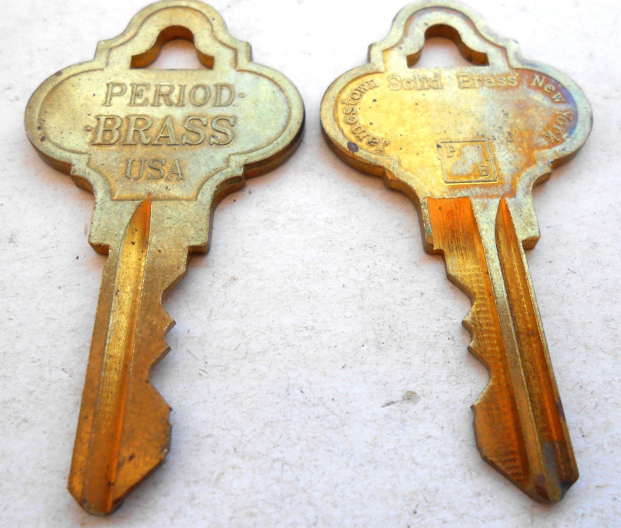 (1) Vintage PERIOD BRASS key Good to stamp something in one side