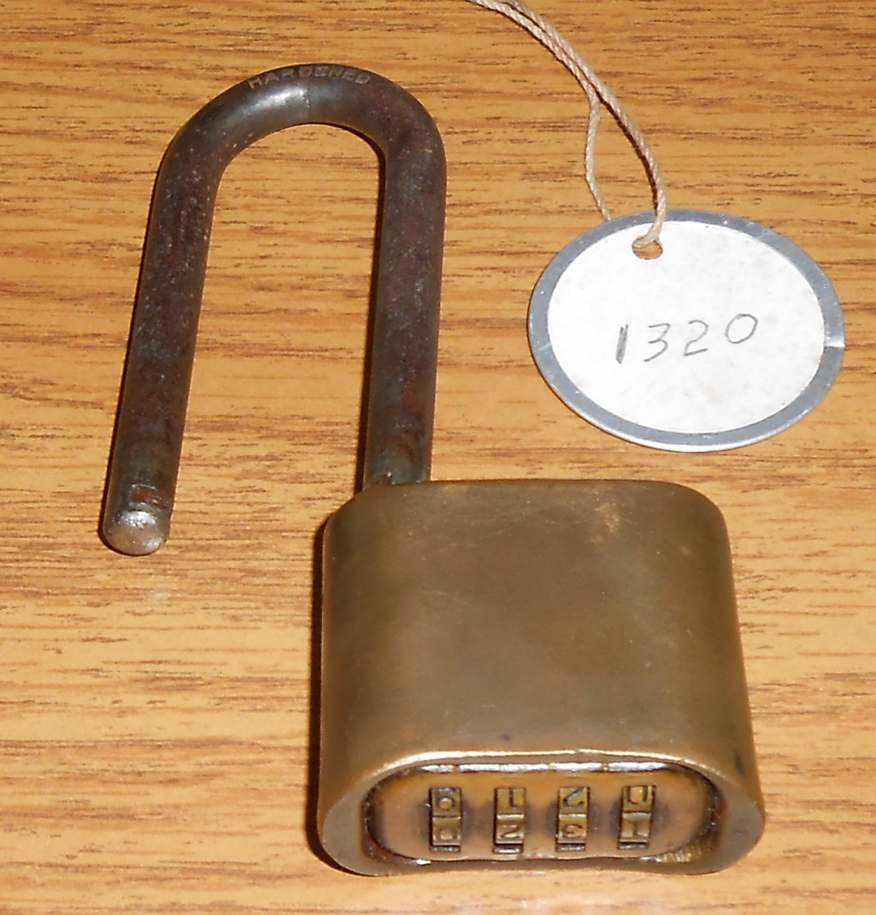 Vintage Sesamee USA Forged Brass Combination Padlock W/ Combination # WORKS WELL