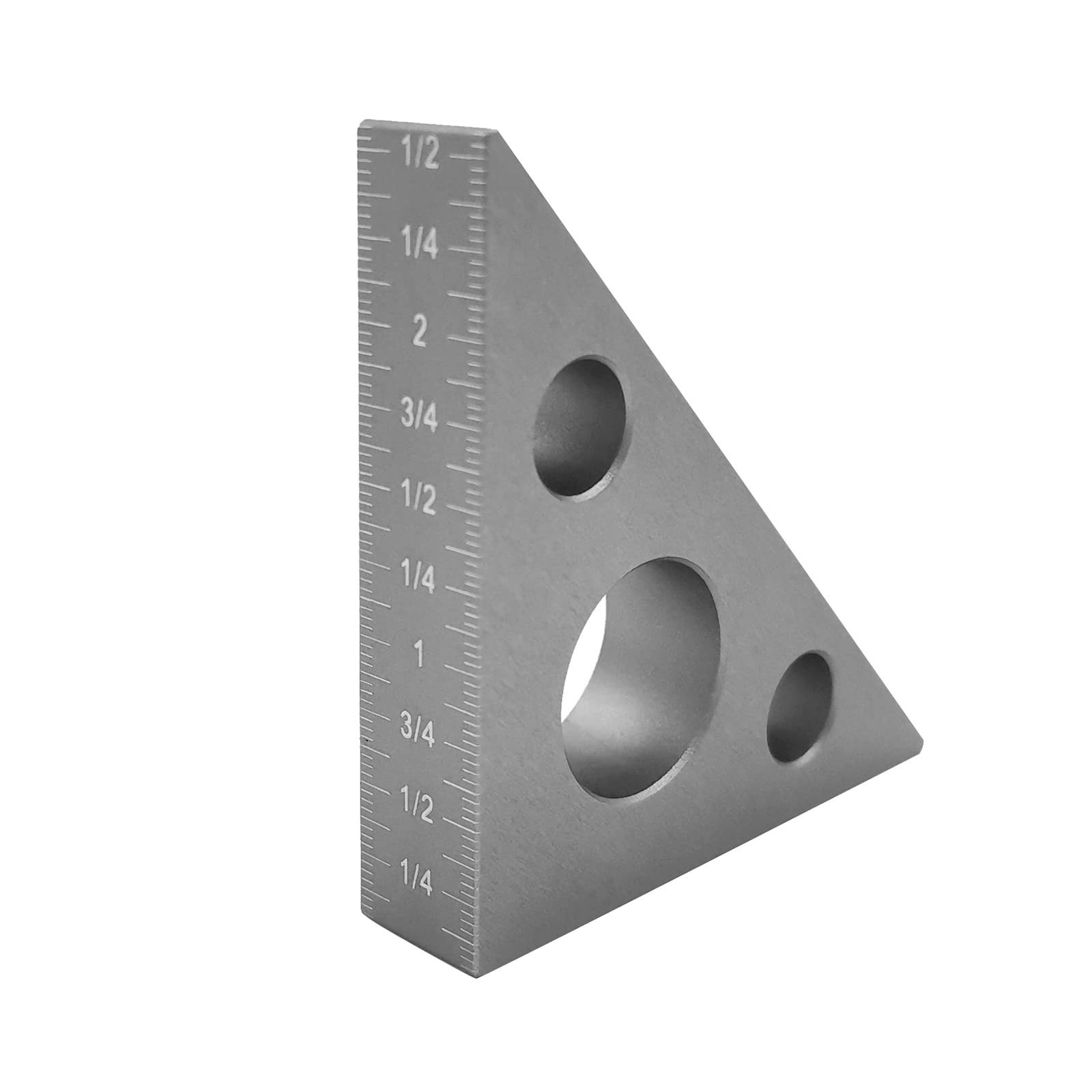 Right Angle Ruler, 45 n 90 Degree Small Aluminum Alloy Triangle Ruler with Bo…