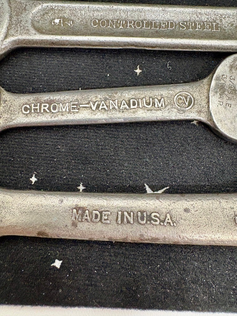 Vintage Open Ended Wrenches Lot Of 5 Drop Forge Steel 2-Bonney USA