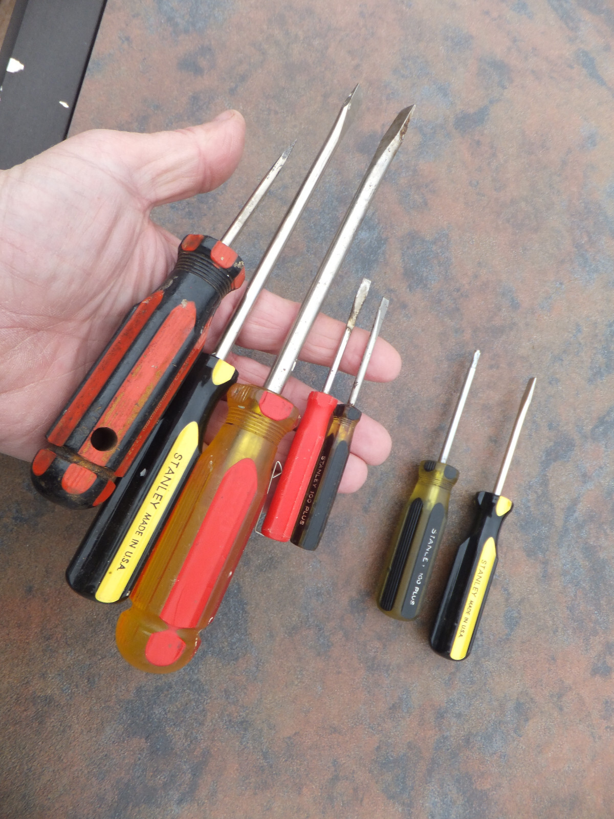 Vintage Lot Of 7 Stanley Screwdrivers – 4 to 10 Inches
