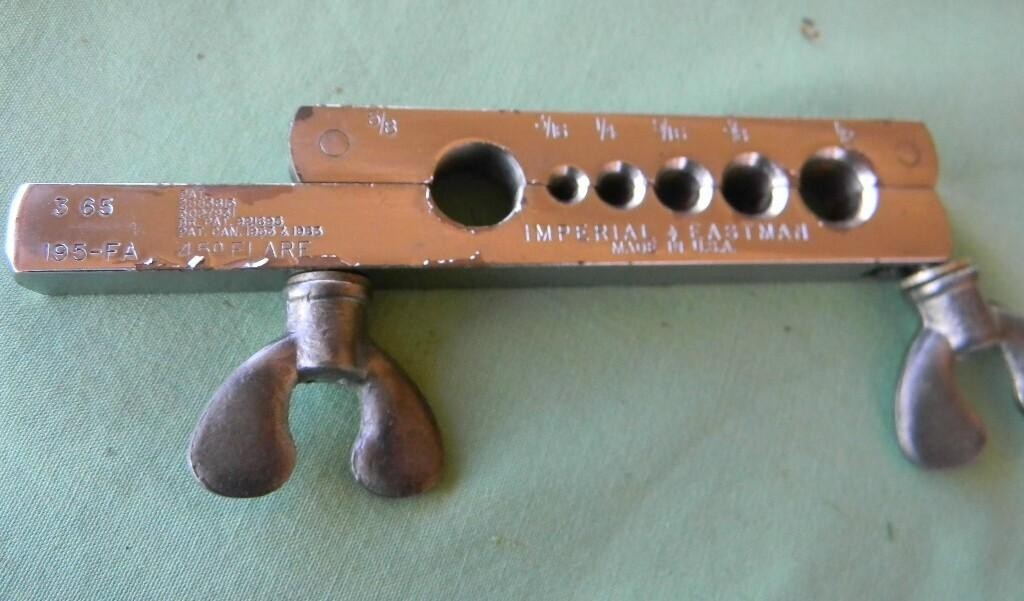 IMPERIAL EASTMAN BRASS PUNCH TYPE SWAGING TOOL KIT 195-FA 45* 1/4″ 3/8″ 1/2″ 5/8